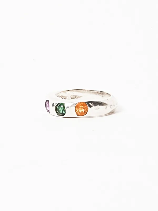 Ruby/Amethyst/Emerald/Citrine Gem Chunk Ring made by Frances May Houseline