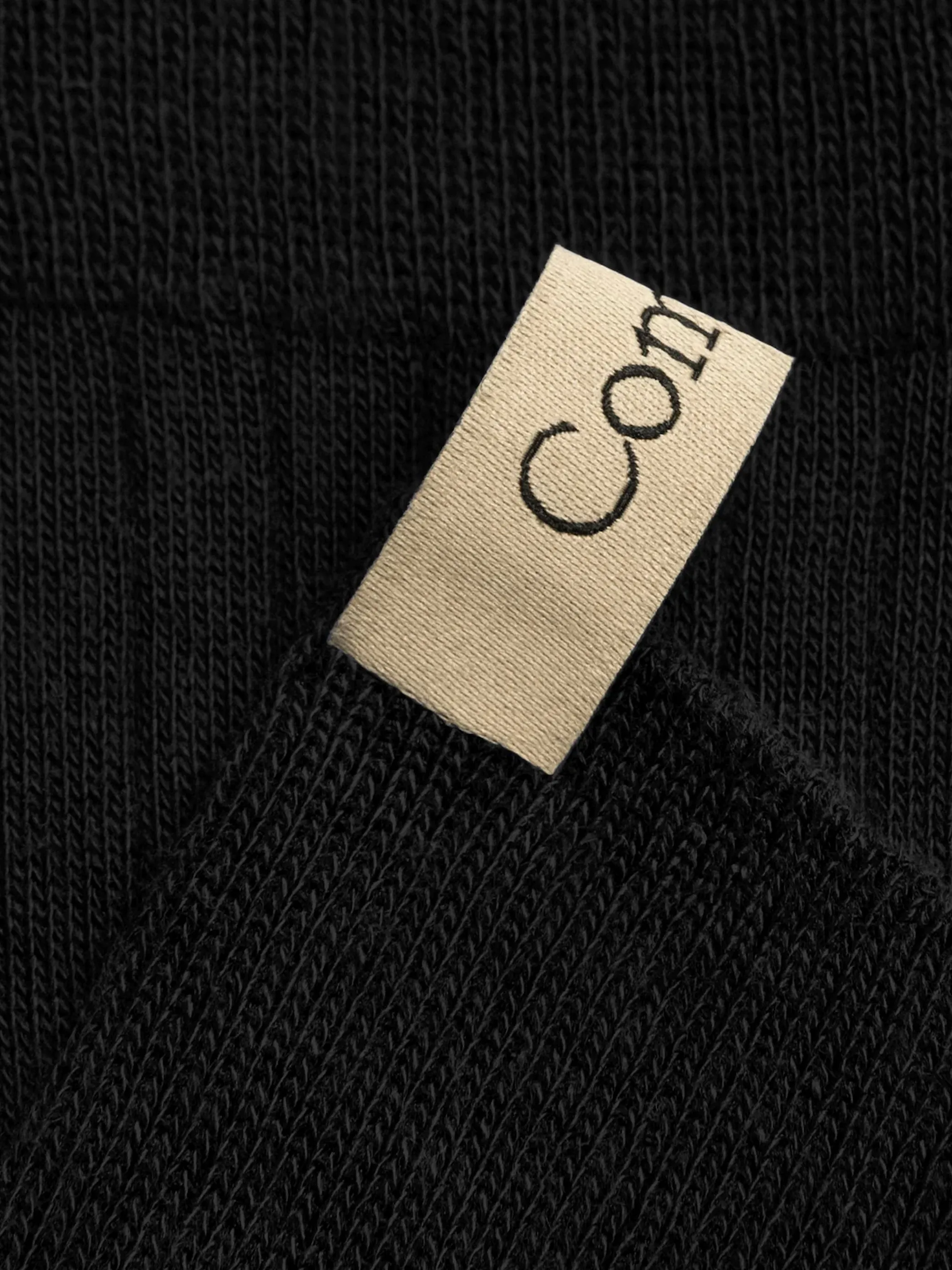Black The Tall Yves Sock sold by Frances May Houseline
