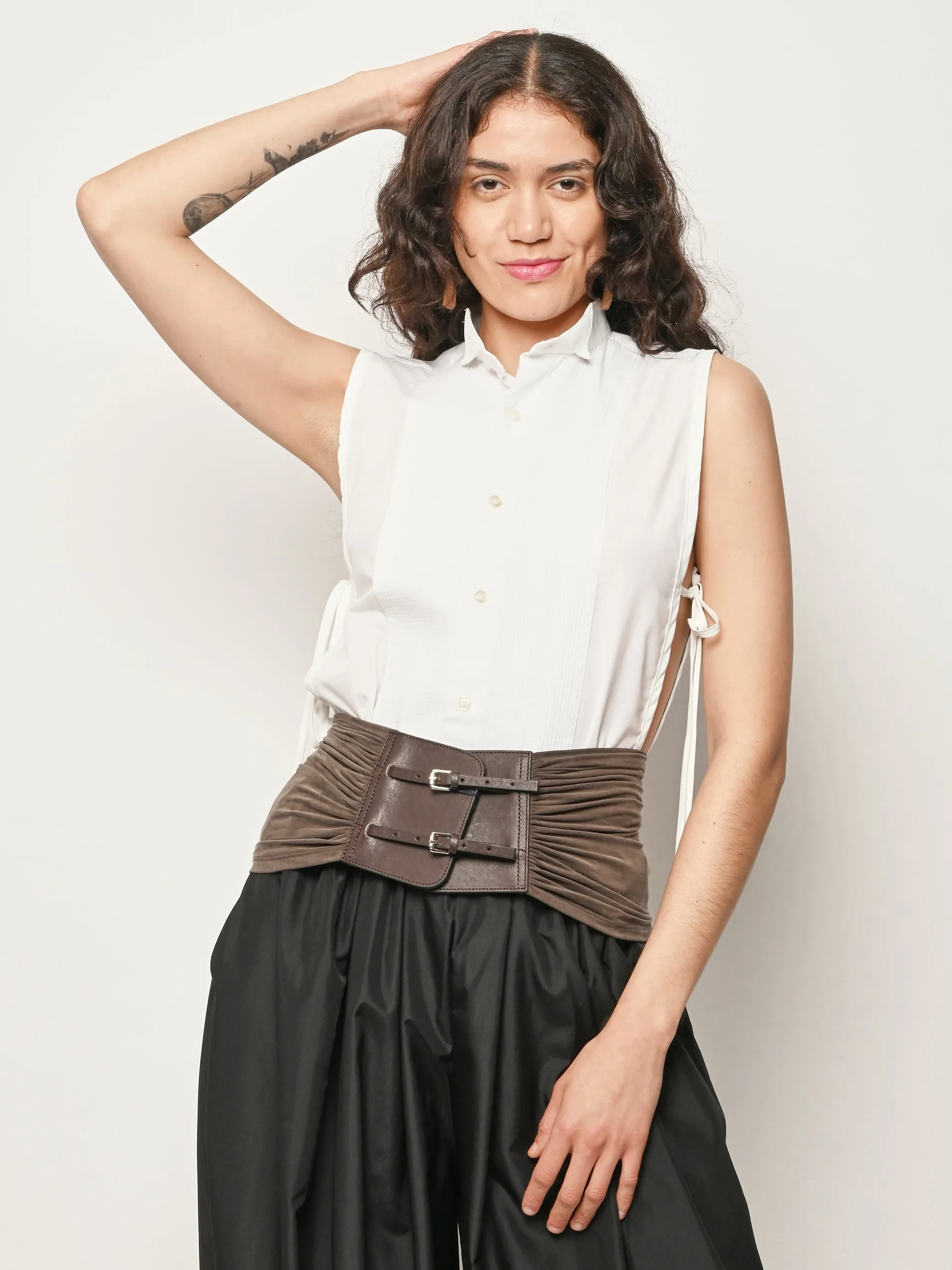 Brown Adriana II Belt sold by Frances May Houseline