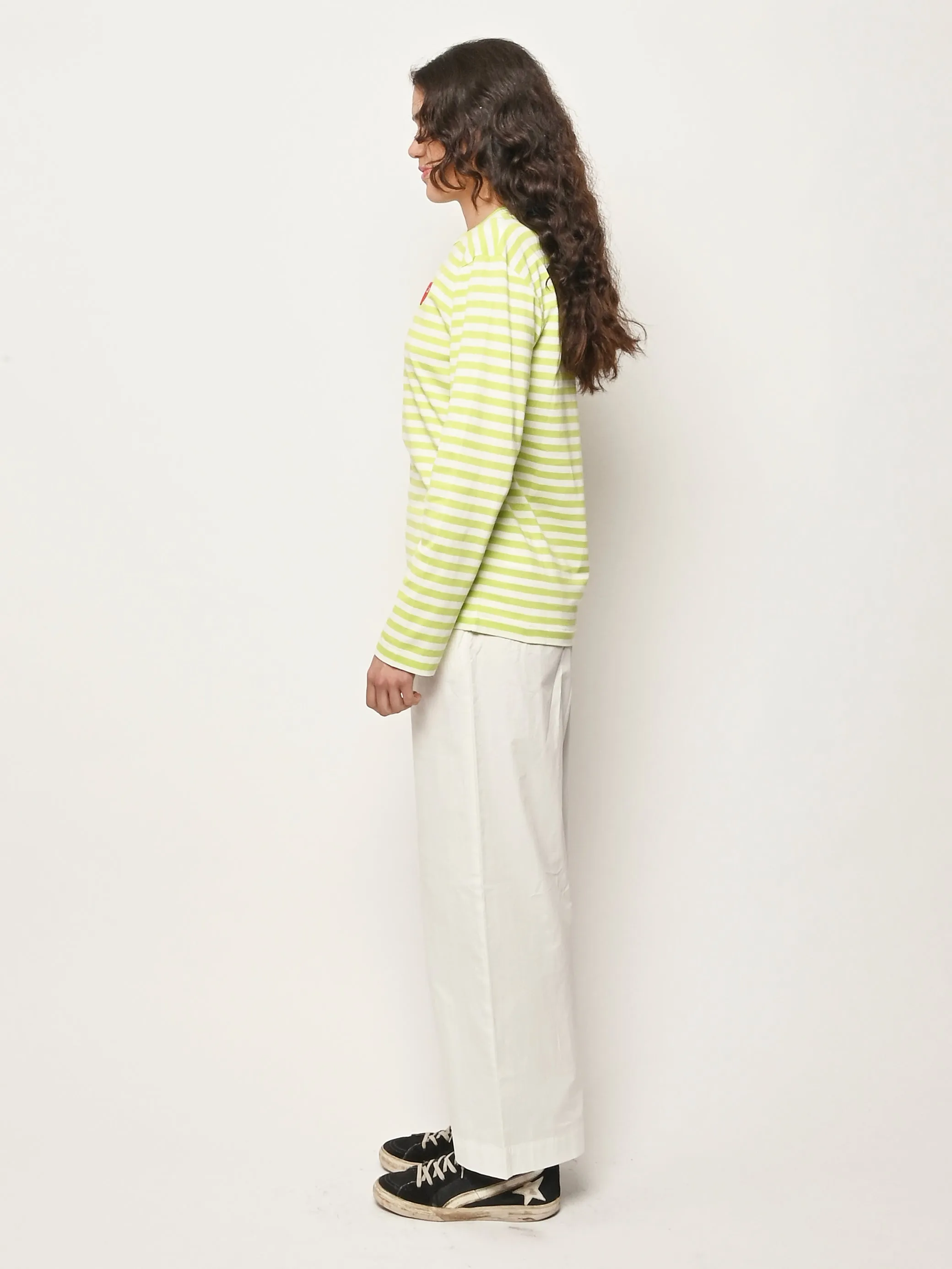 Green W/Red Emblem L/S T-Shirt sold by Frances May Houseline product image thumbnail 4