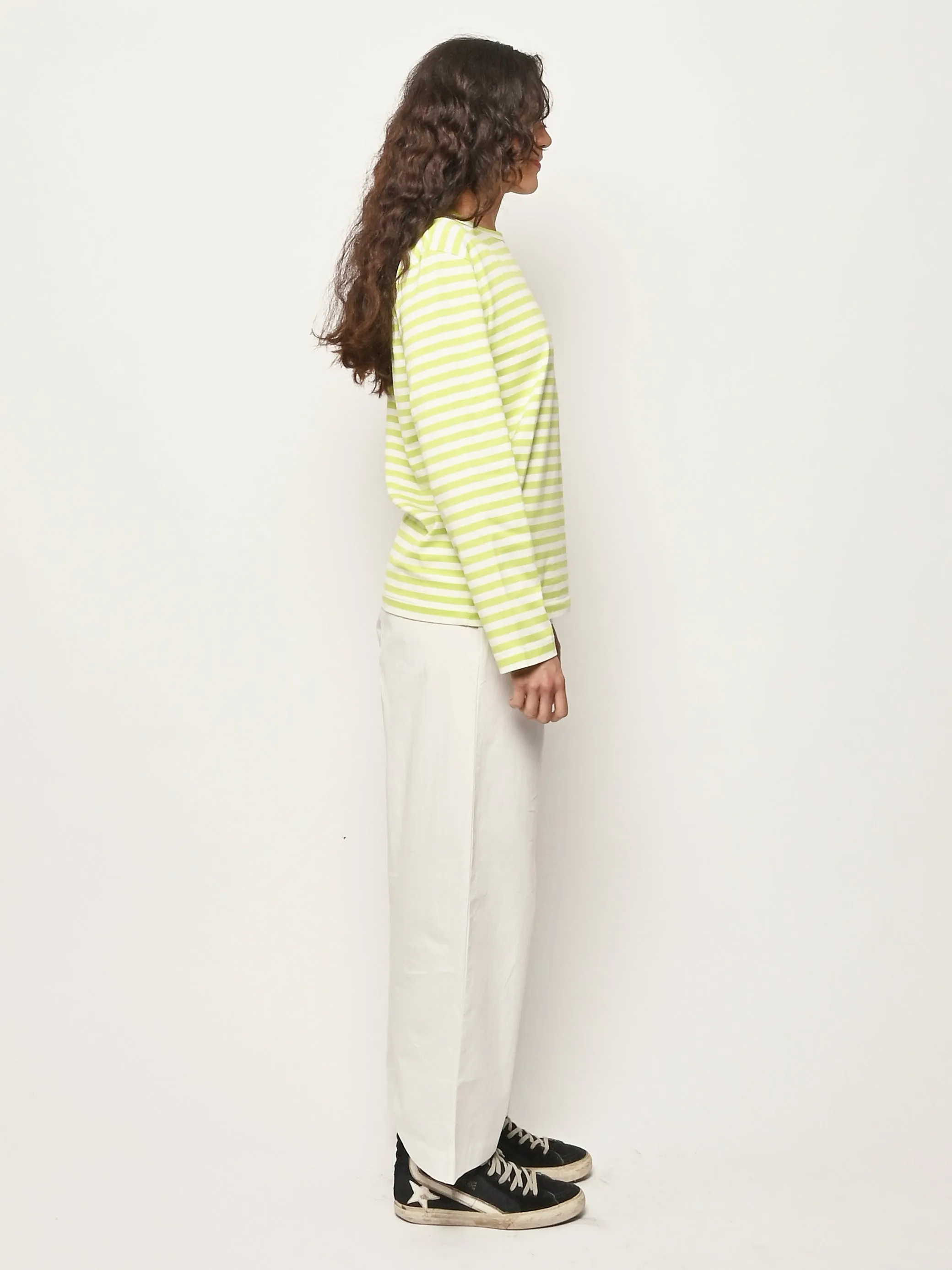 Green W/Red Emblem L/S T-Shirt sold by Frances May Houseline product image thumbnail 5