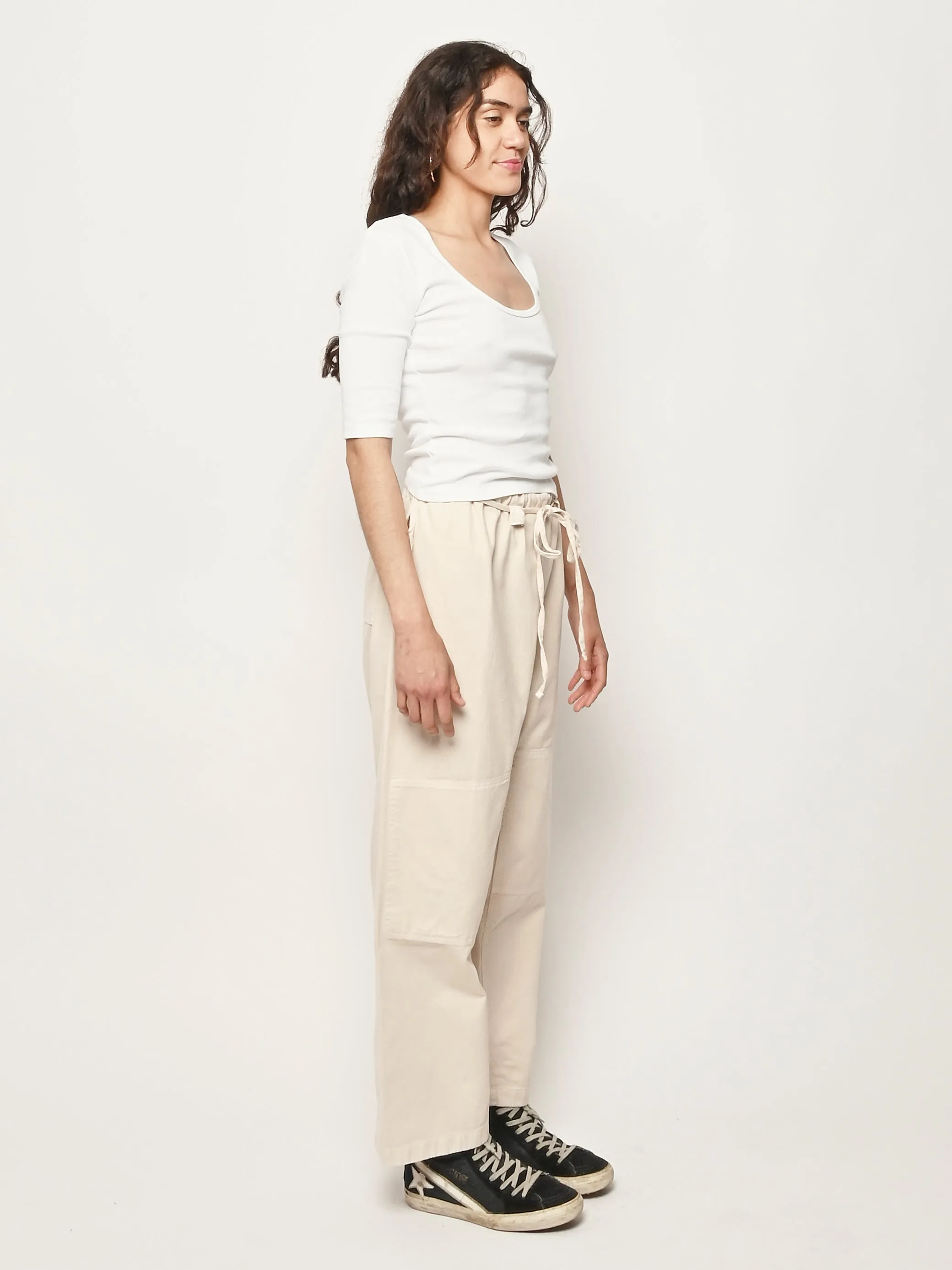 White Celine Half-Sleeve Top sold by Frances May Houseline product image thumbnail 5