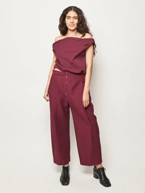 Maroon Farfalla Top made by Rachel Comey