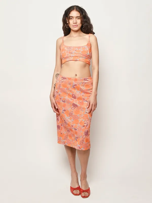 Orange Baldera Skirt made by Rachel Comey