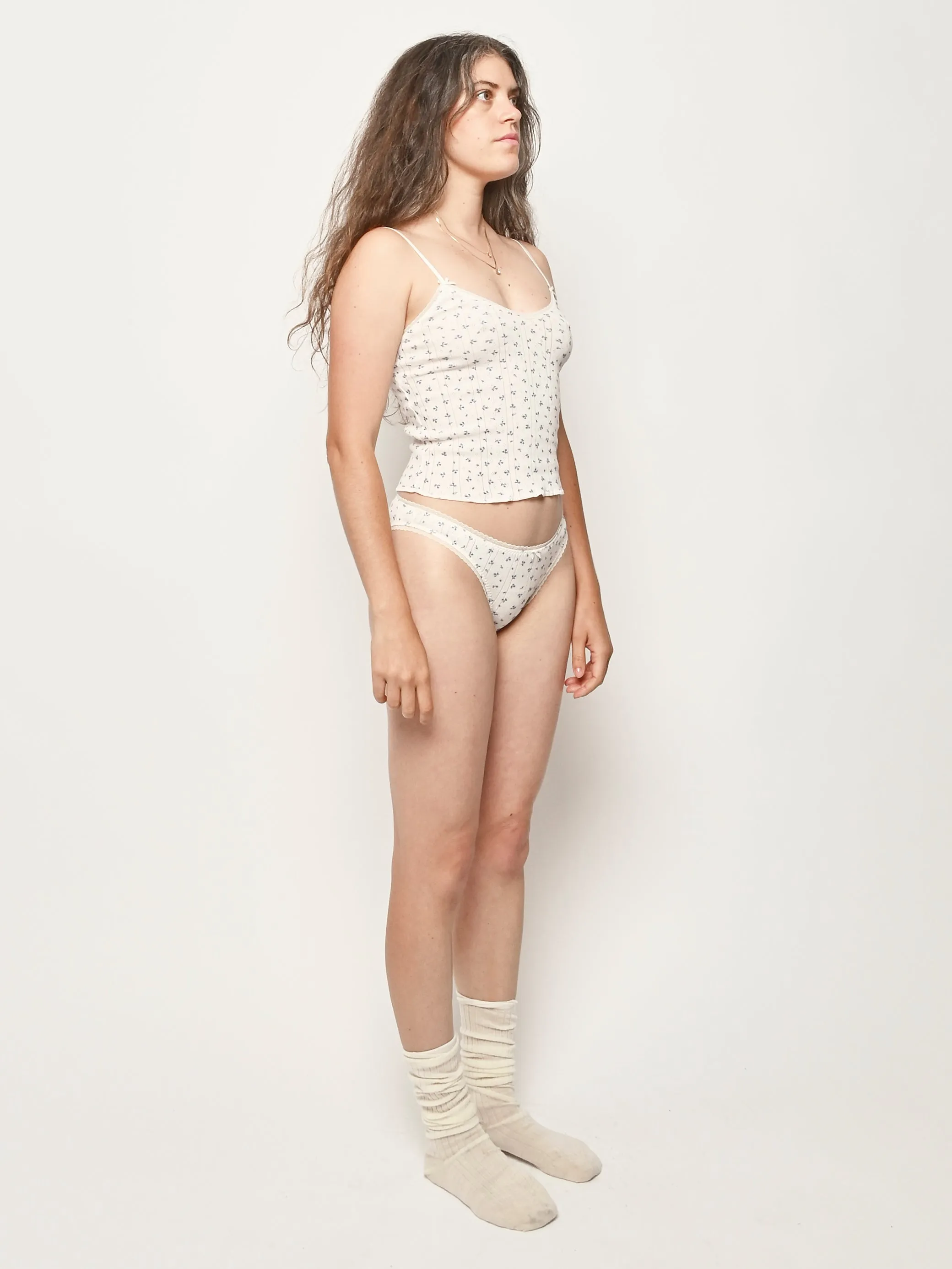 Blue Fields Pointelle The Long Cami sold by Frances May Houseline product image thumbnail 5
