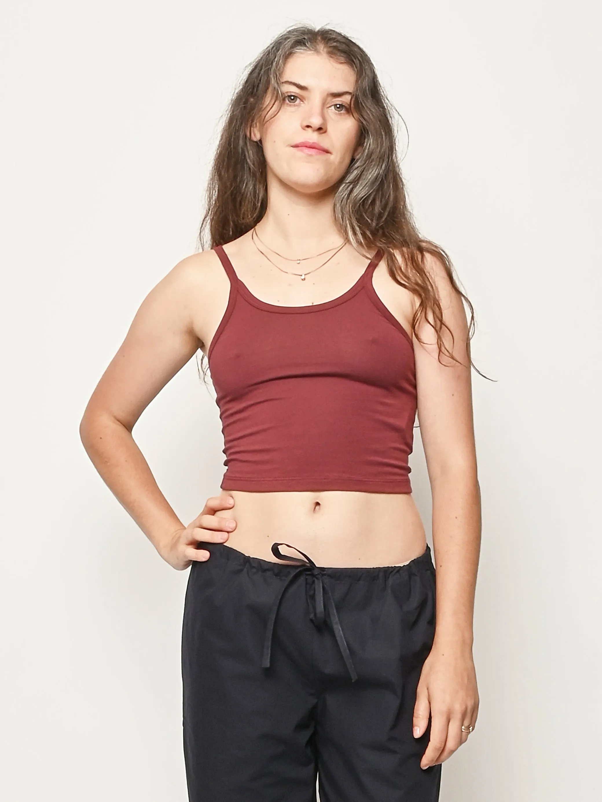 Burgundy Crop Tank sold by Frances May Houseline product image thumbnail 2
