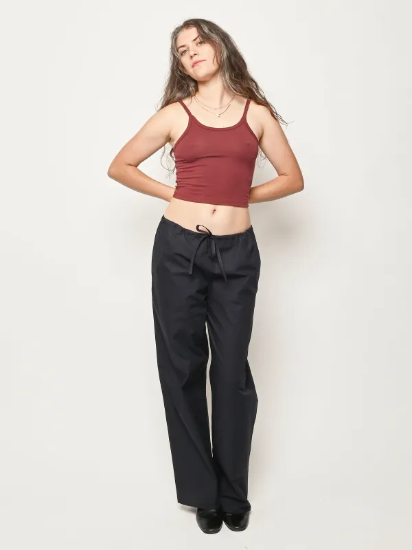 Burgundy Crop Tank made by Frances May Houseline