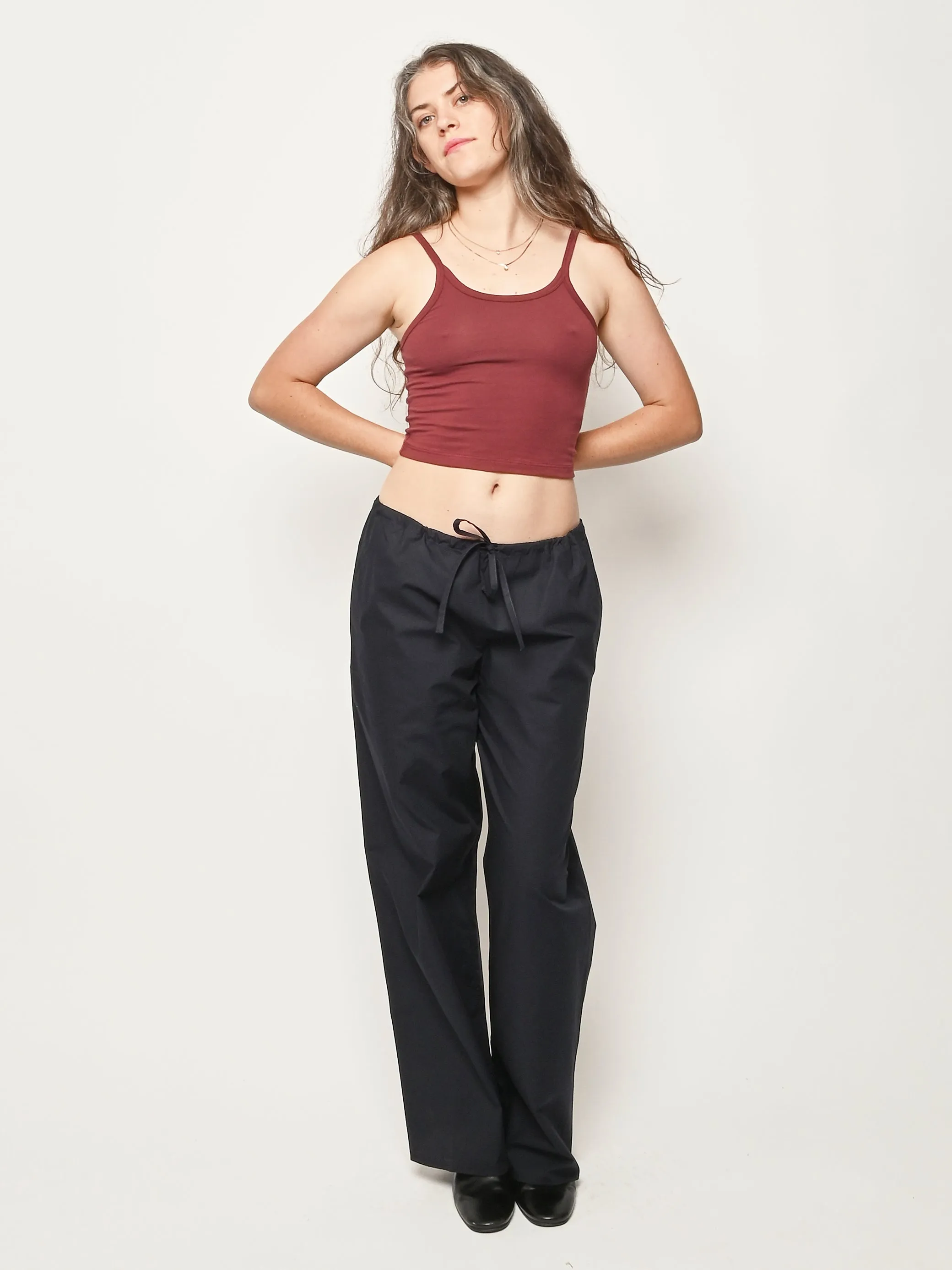 Burgundy Crop Tank sold by Frances May Houseline
