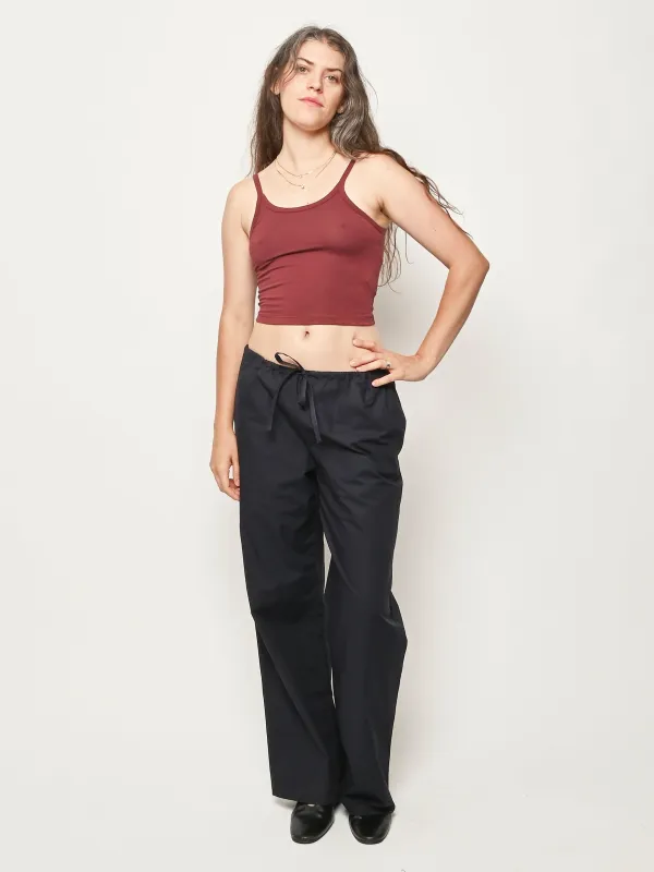 Navy Josephine Lengthened Trousers made by FLORE FLORE