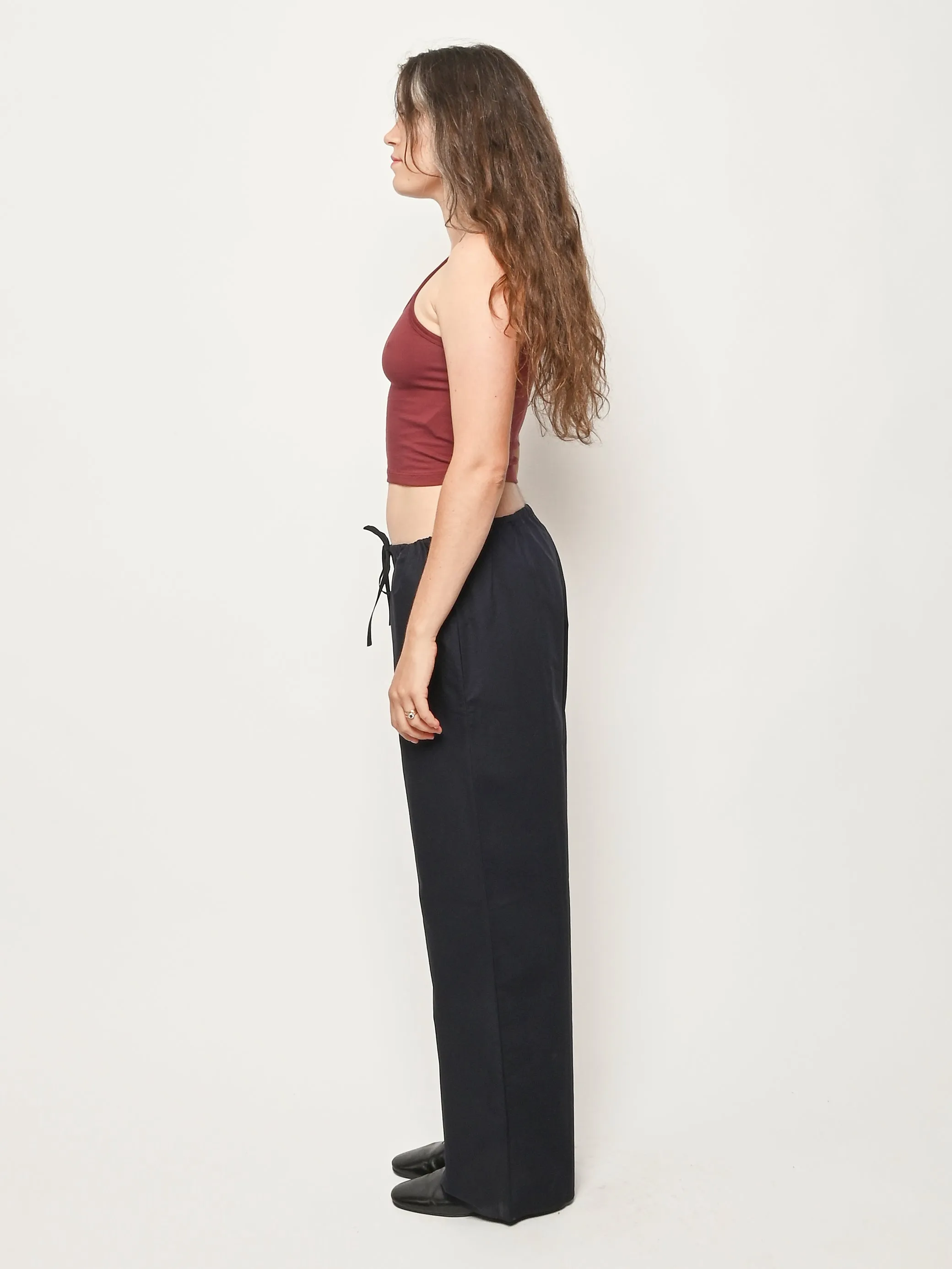 Navy Josephine Lengthened Trousers sold by Frances May Houseline product image thumbnail 4