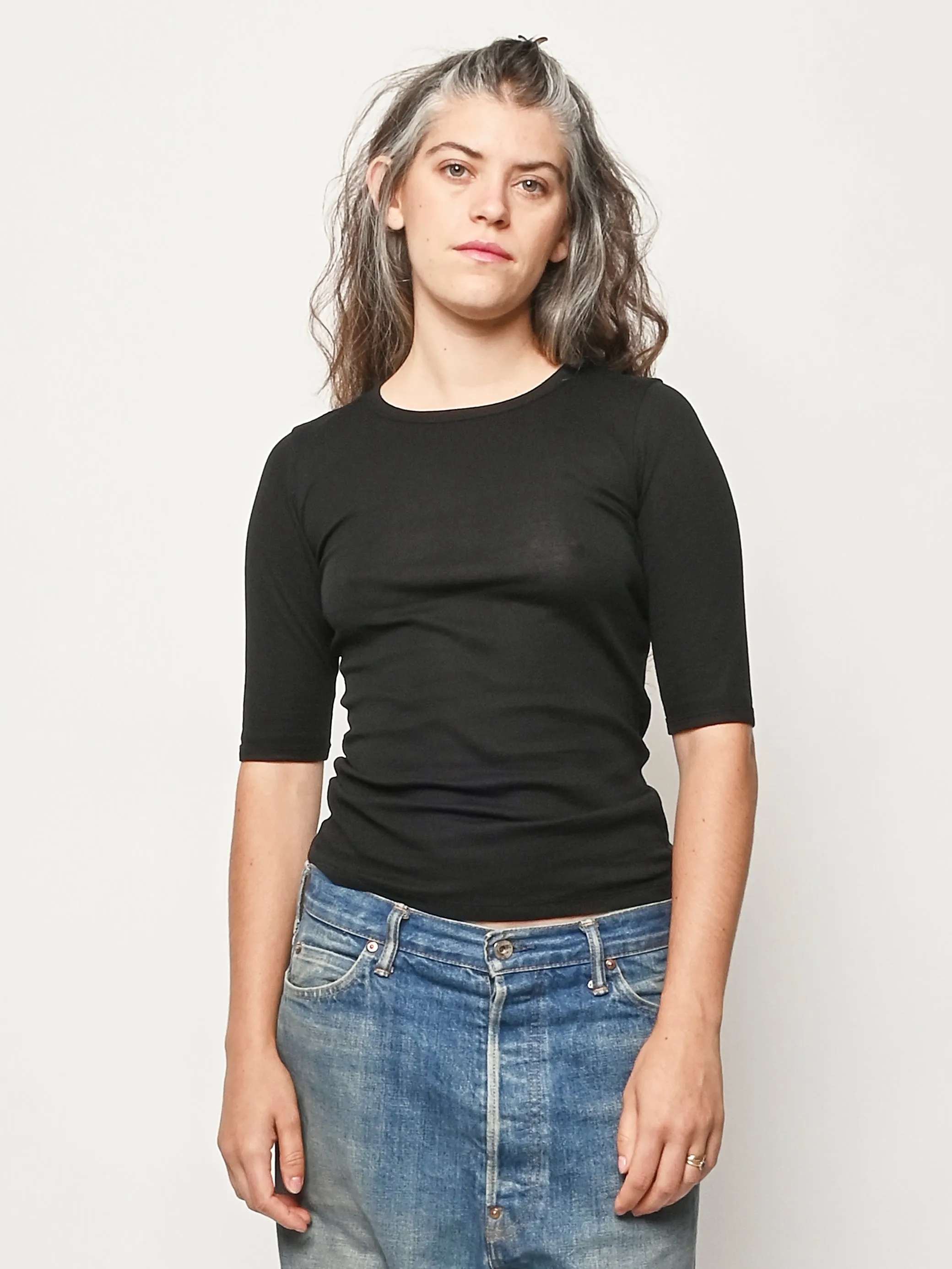 Black Anna Tee sold by Frances May Houseline product image thumbnail 2