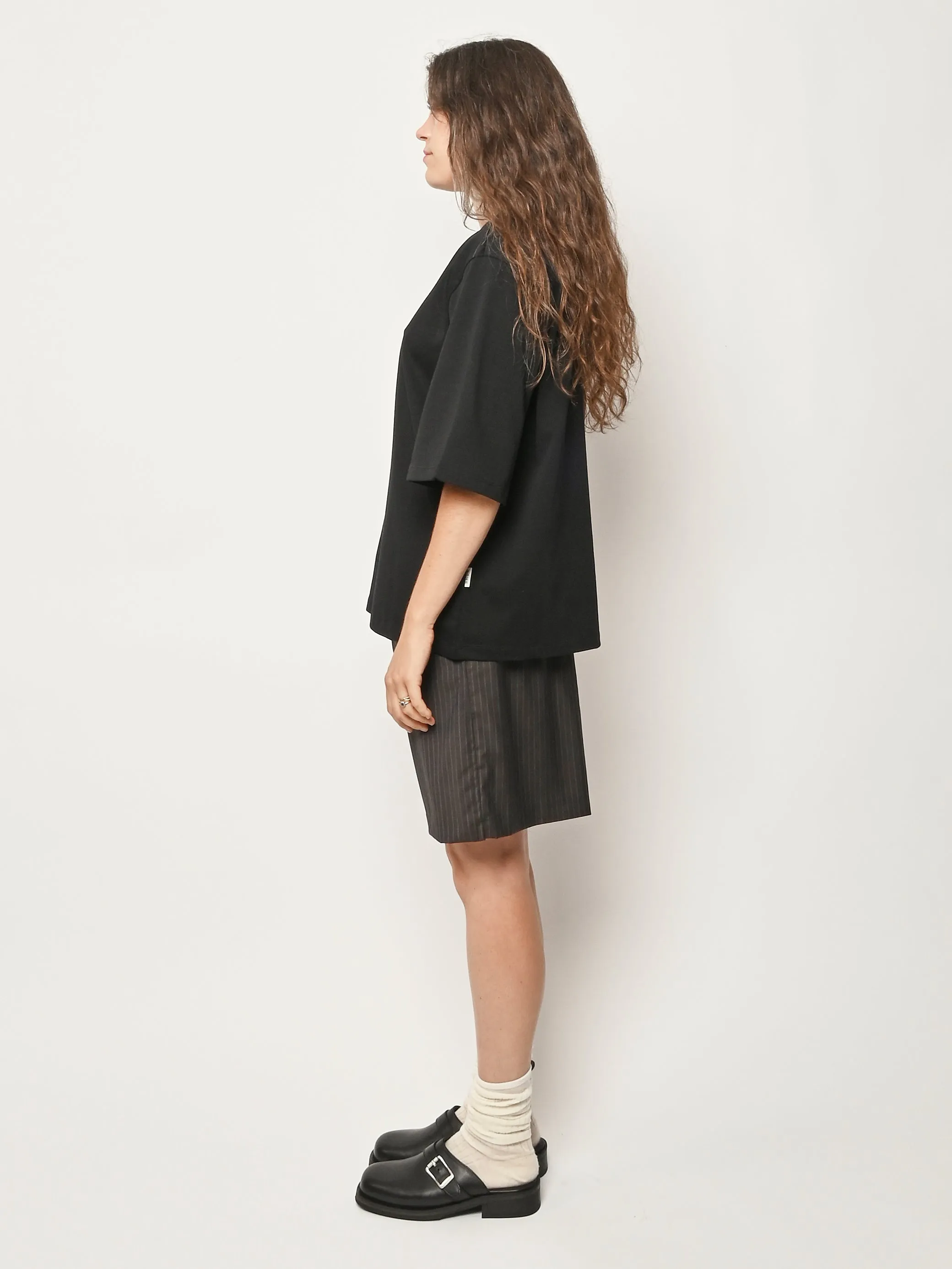 Black Oversized Cotton T-Shirt sold by Frances May Houseline product image thumbnail 4