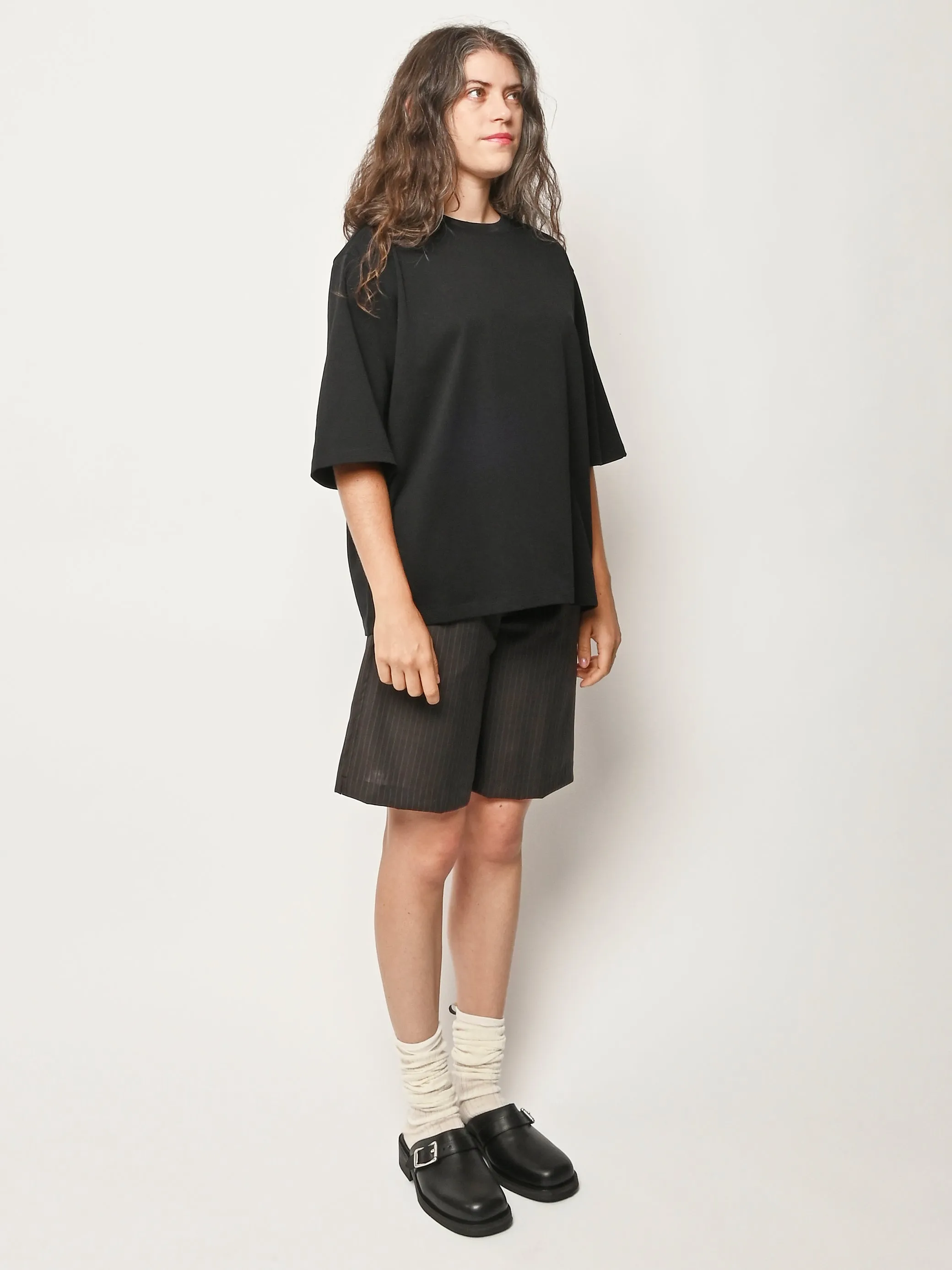 Black Oversized Cotton T-Shirt sold by Frances May Houseline product image thumbnail 5