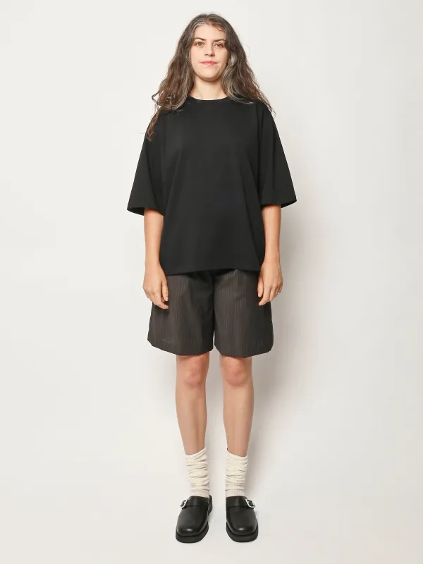 Black Oversized Cotton T-Shirt made by Rohe