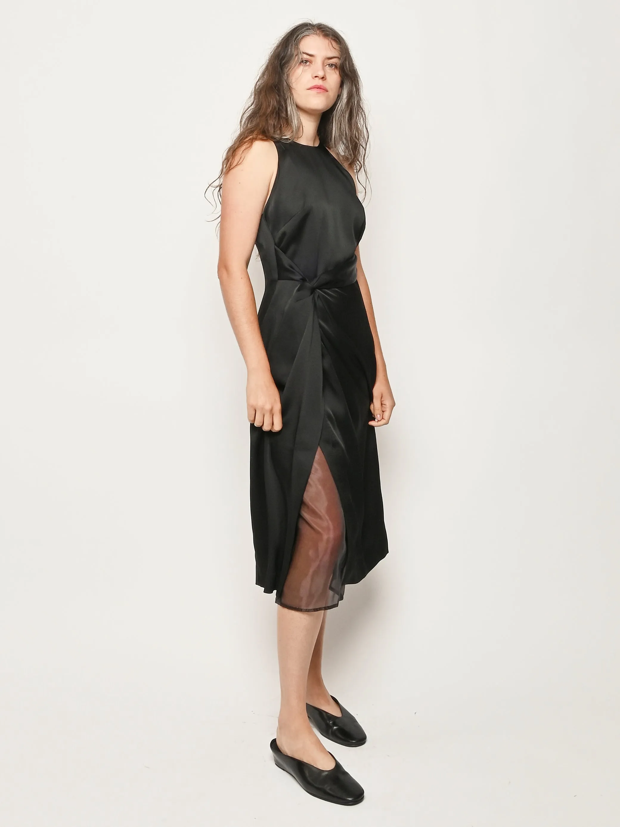 Black Sarong Halter Dress sold by Frances May Houseline product image thumbnail 2