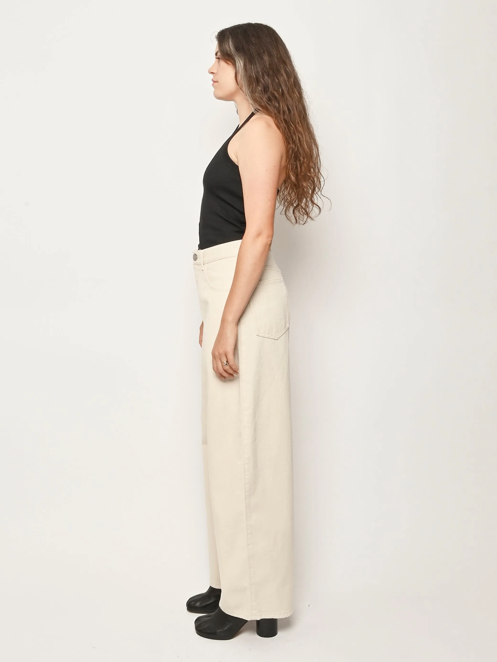 Ecru Berber Barrel Leg Denim sold by Frances May Houseline product image thumbnail 5