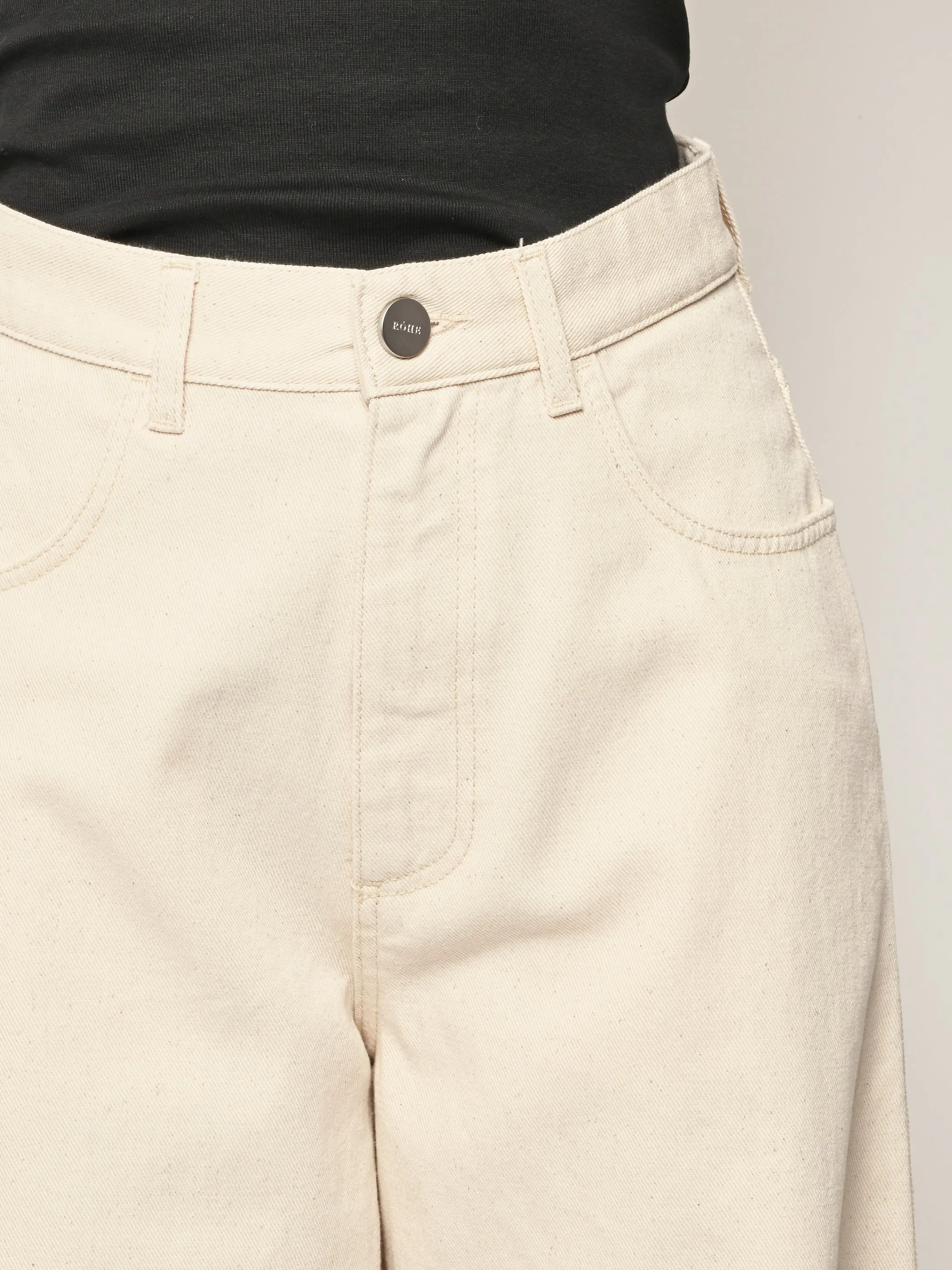 Ecru Berber Barrel Leg Denim sold by Frances May Houseline product image thumbnail 4