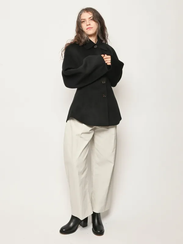 Black Double-Faced Sculptural Jacket made by Rohe