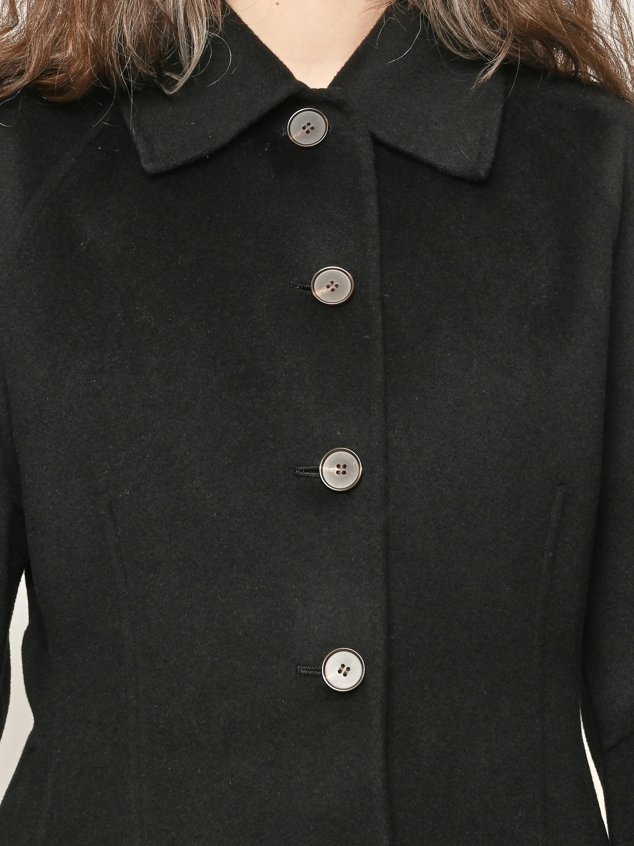 Black Double-Faced Sculptural Jacket sold by Frances May Houseline product image thumbnail 3