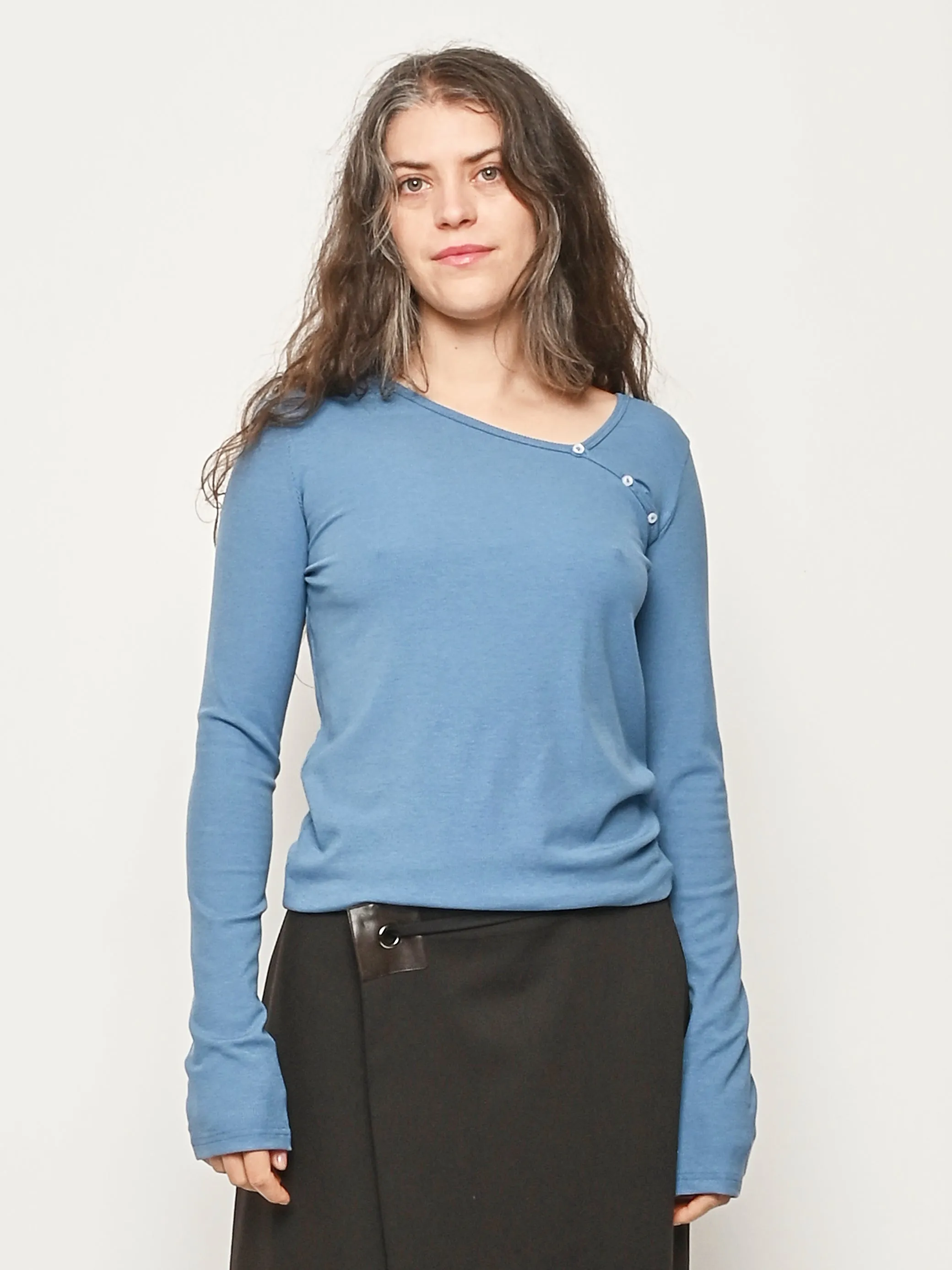 Aqua Multi Button Top sold by Frances May Houseline product image thumbnail 2