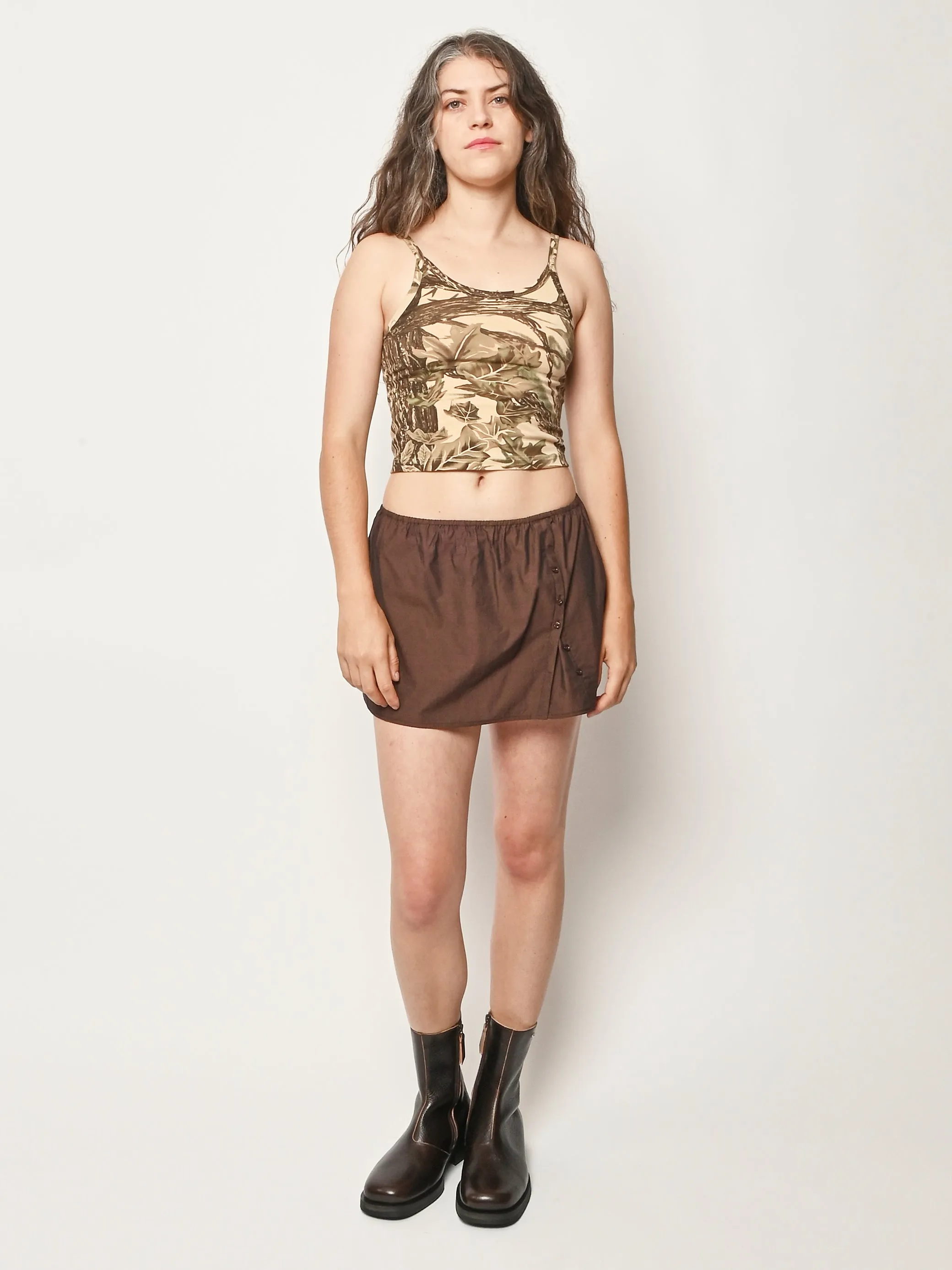 Toast Pleat Split Skirt sold by Frances May Houseline