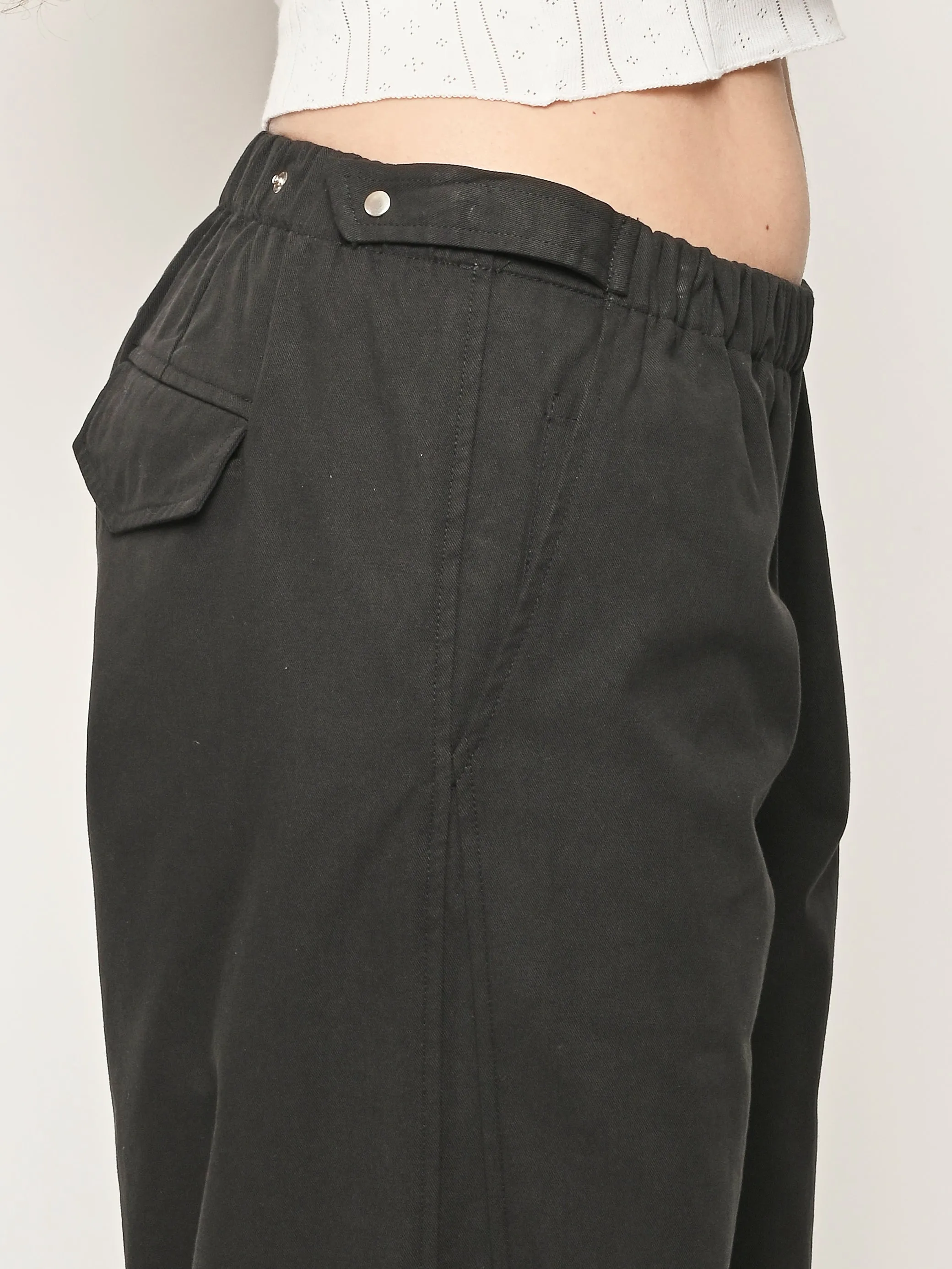 Black Snap Tab Pant sold by Frances May Houseline product image thumbnail 3