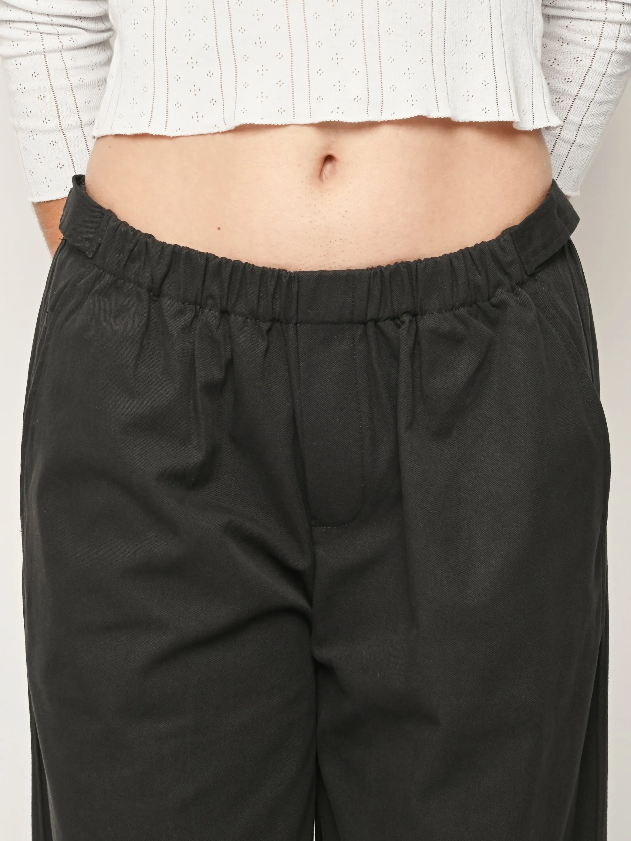 Black Snap Tab Pant sold by Frances May Houseline product image thumbnail 4