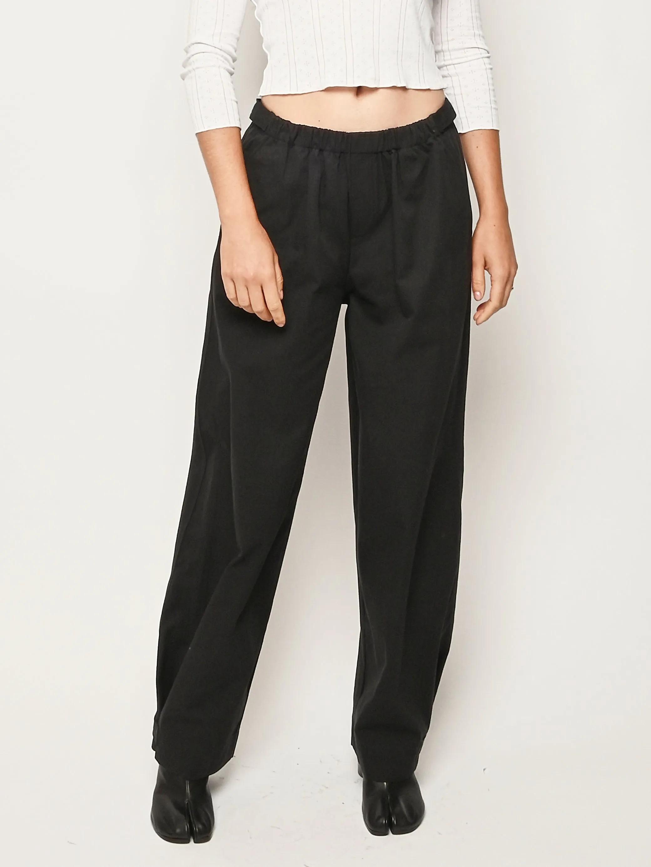 Black Snap Tab Pant sold by Frances May Houseline product image thumbnail 2