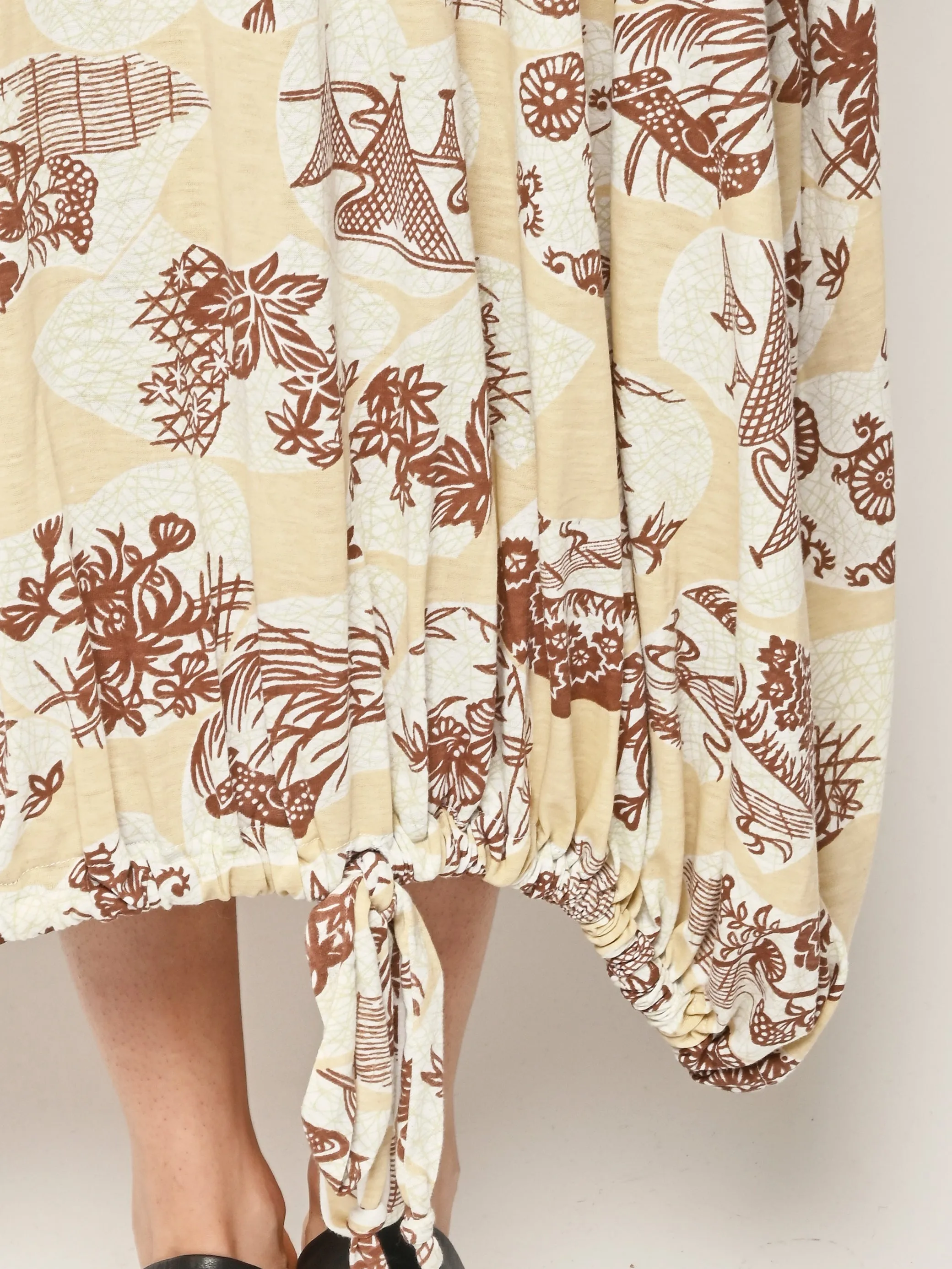 Beige/Brown W/Lace Sleeves Dress sold by Frances May Houseline product image thumbnail 4
