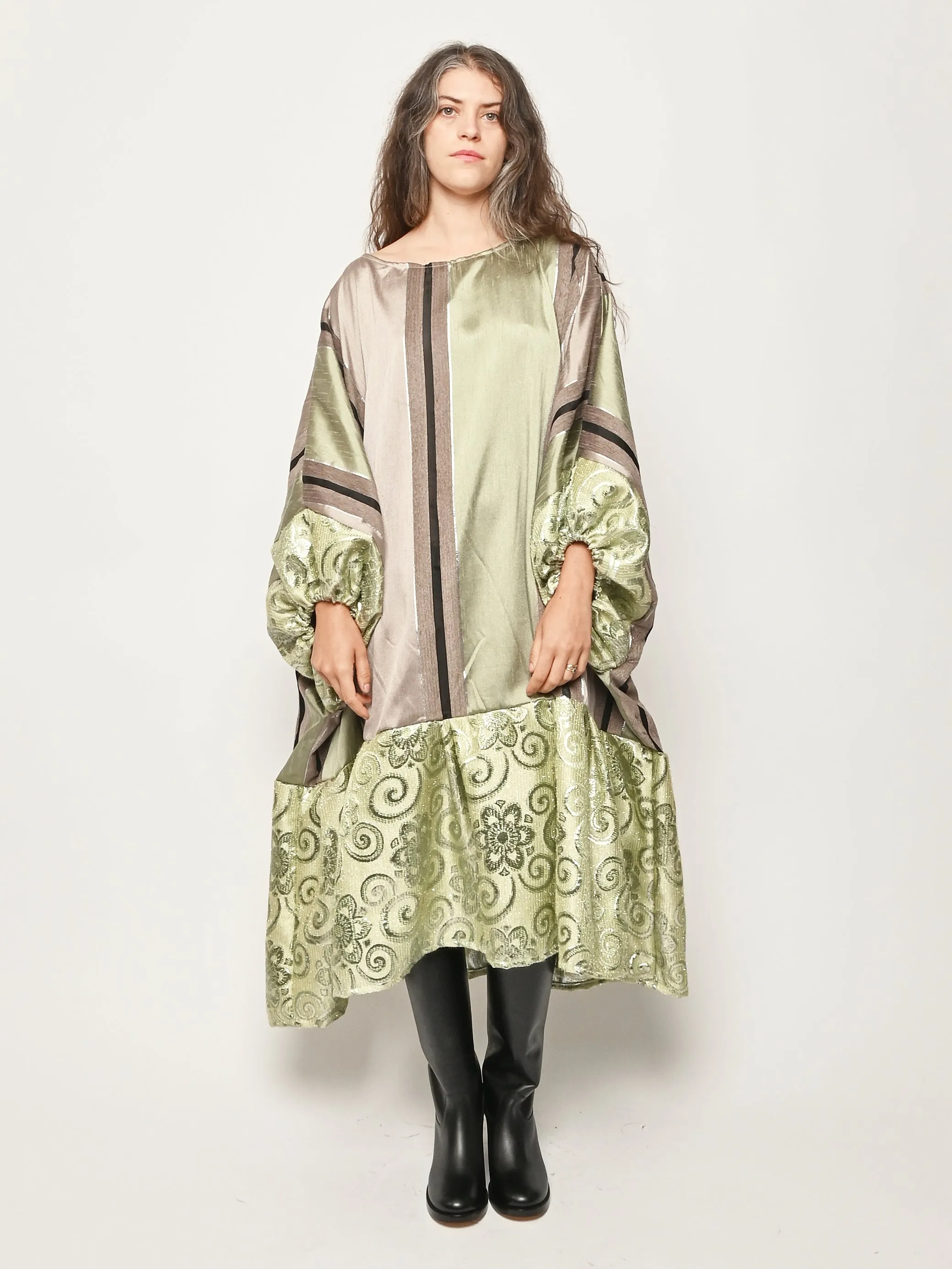 Lime Green/Taupe Dress sold by Frances May Houseline product image thumbnail 2