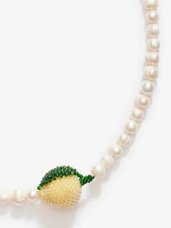 Pearl Lemon Necklace made by Pura Utz ApS