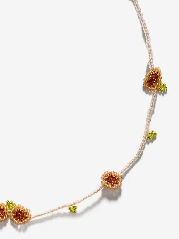 Brown Flor Necklace made by Pura Utz ApS