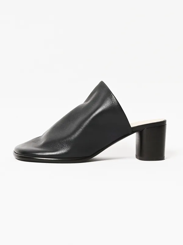 Dark Chocolate Glove Mule made by Lemaire