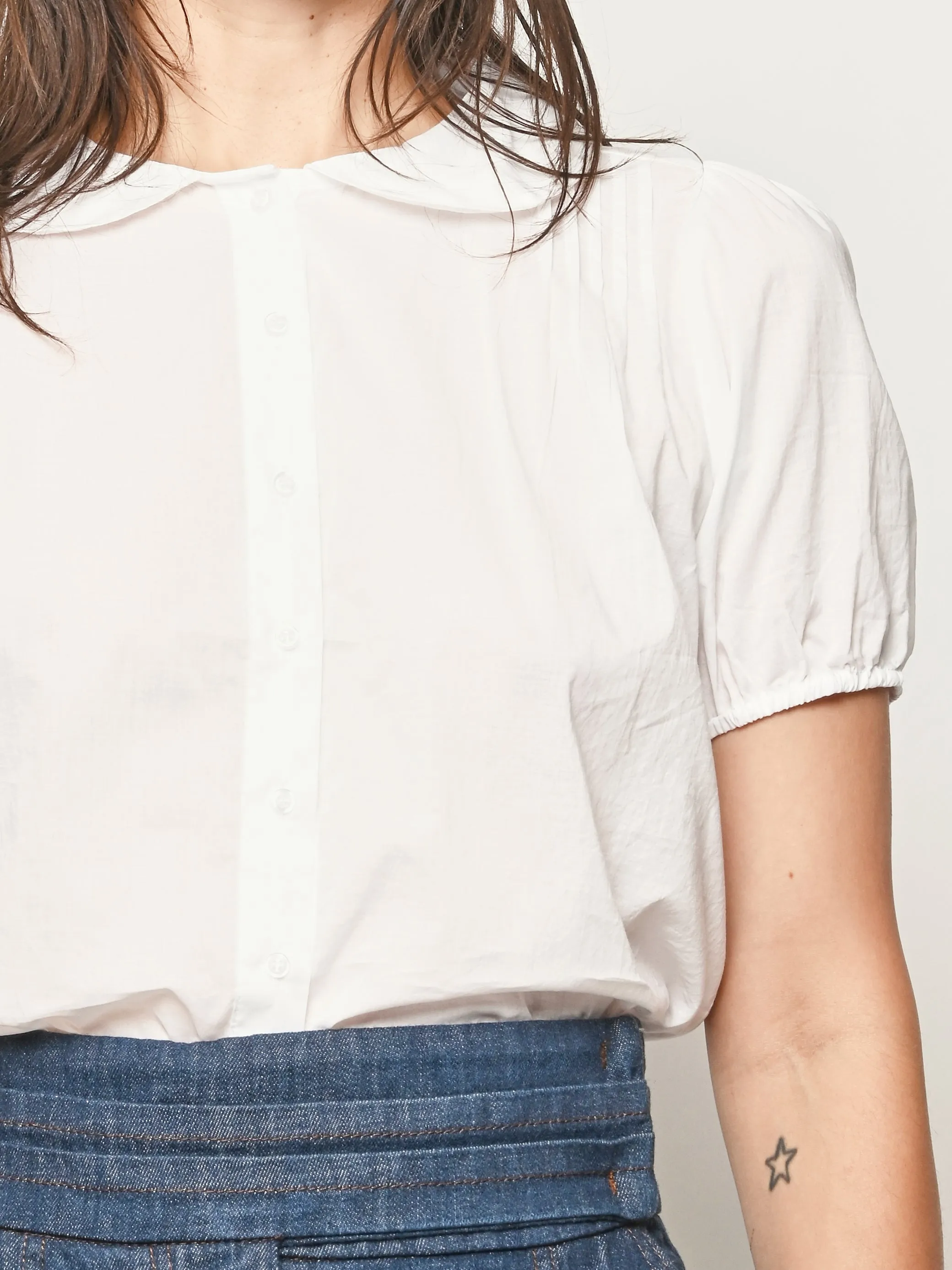 White Petal Top sold by Frances May Houseline product image thumbnail 3