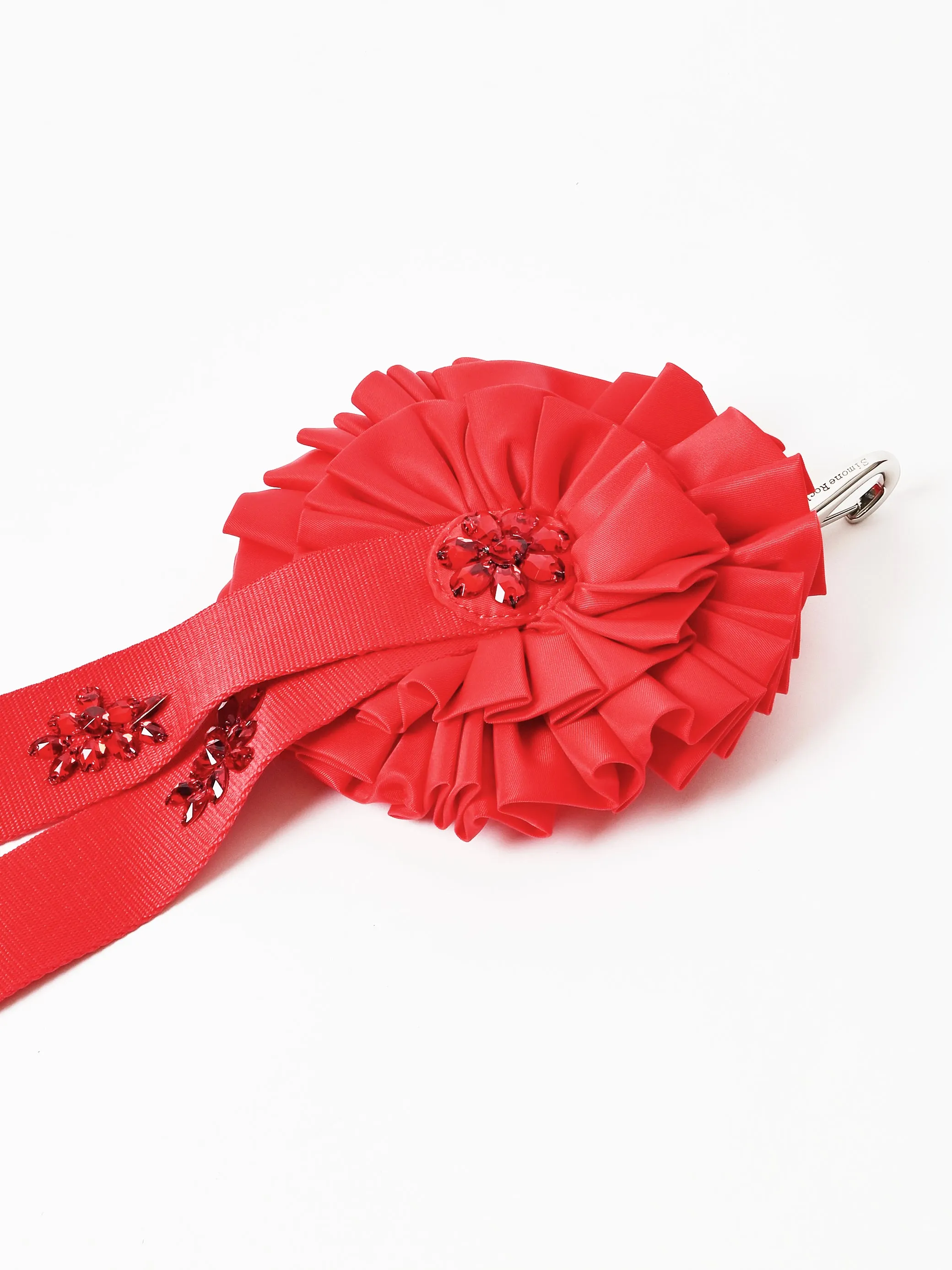 Red Ribbon Rosette Coin Purse W/Emb sold by Frances May Houseline