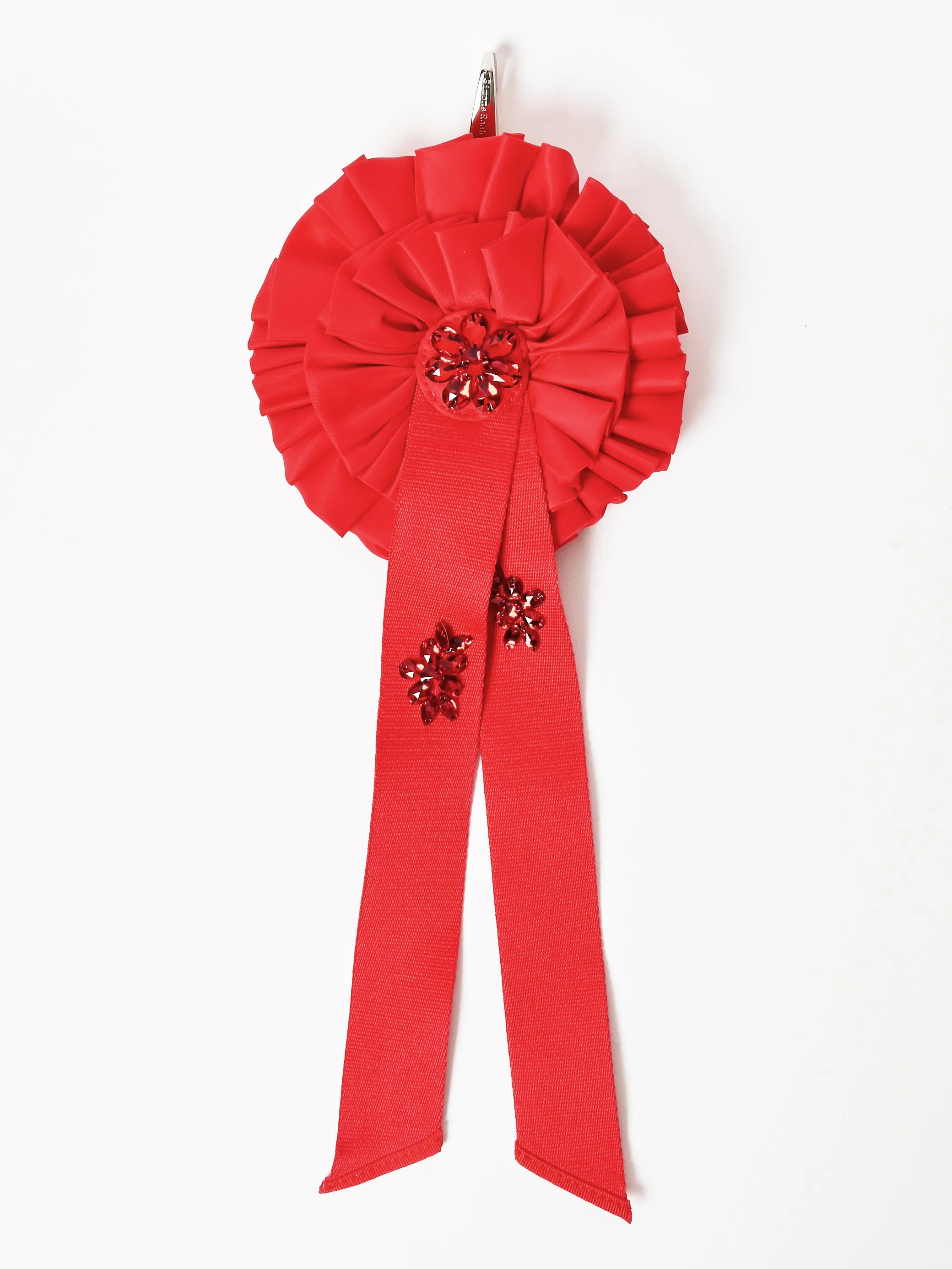 Red Ribbon Rosette Coin Purse W/Emb sold by Frances May Houseline product image thumbnail 2