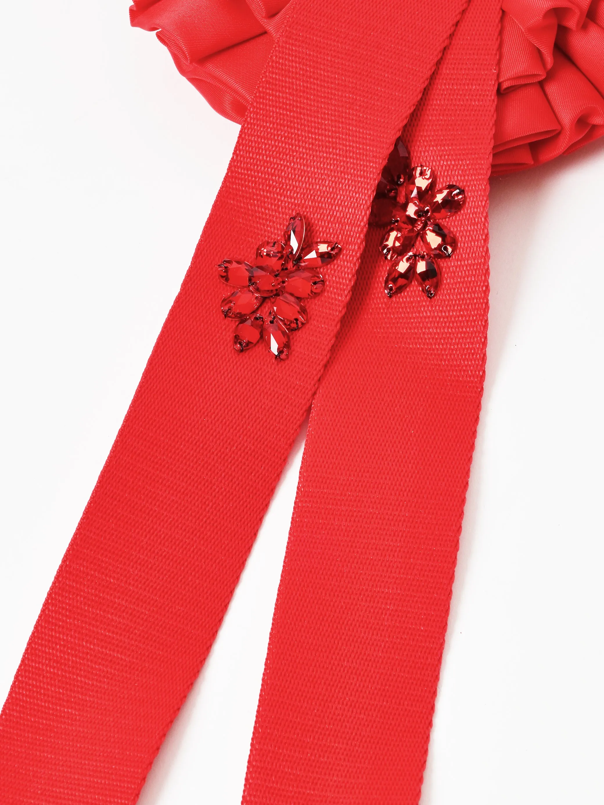 Red Ribbon Rosette Coin Purse W/Emb sold by Frances May Houseline product image thumbnail 4