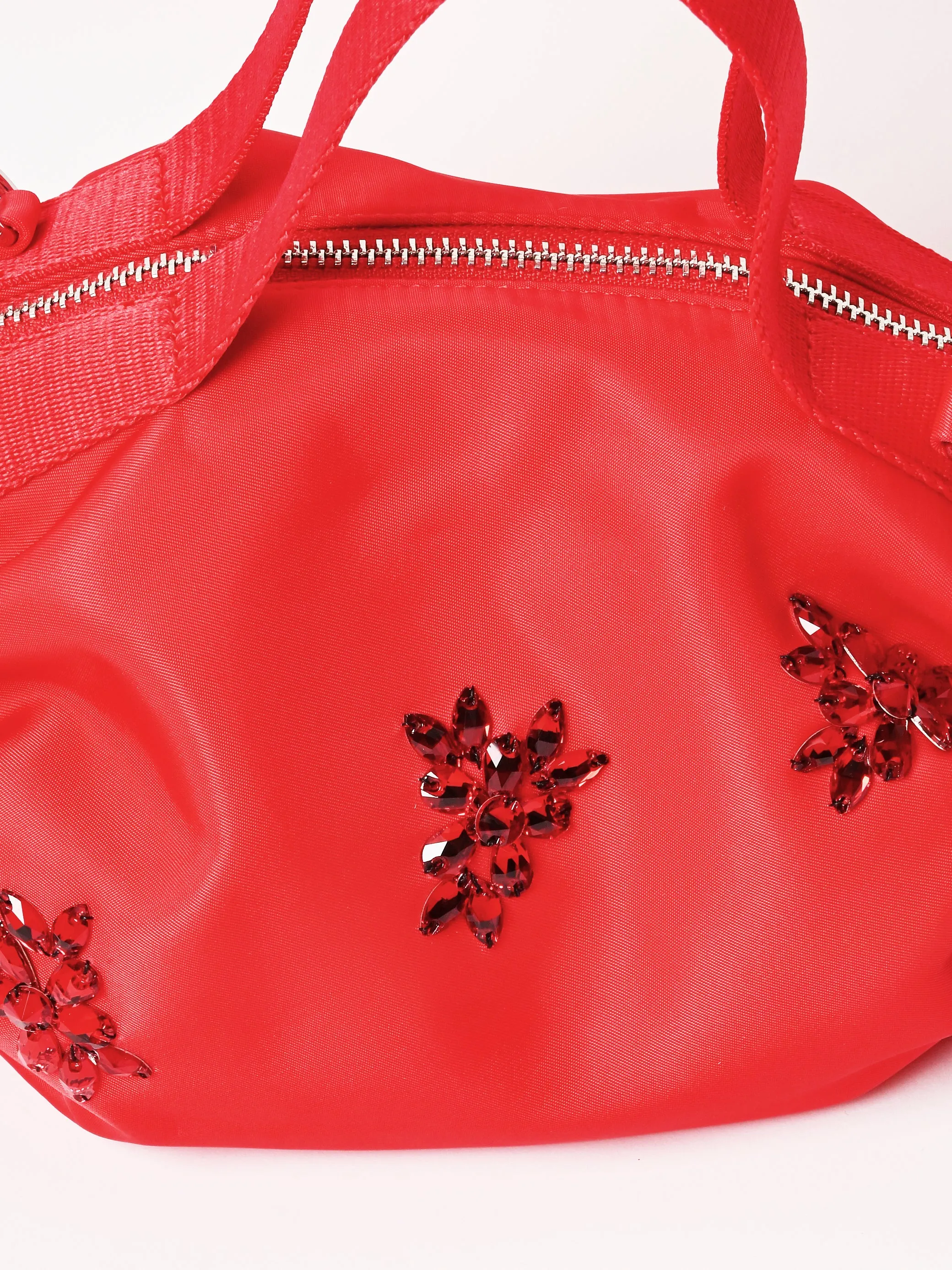 Red Mini Double Ribbon Rosette Bag W/Turbo Emb sold by Frances May Houseline product image thumbnail 5