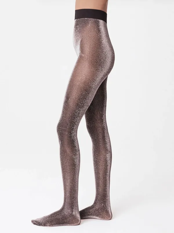 20 Den Mauve/Silver Tora Shimmery Tights made by SWEDISH STOCKINGS
