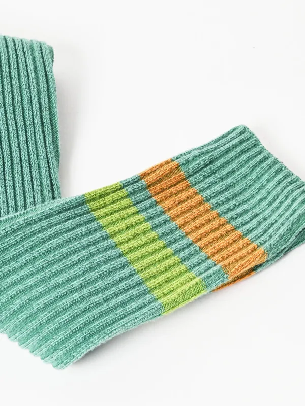 Orbit Green Race Overknee Socks made by Baserange