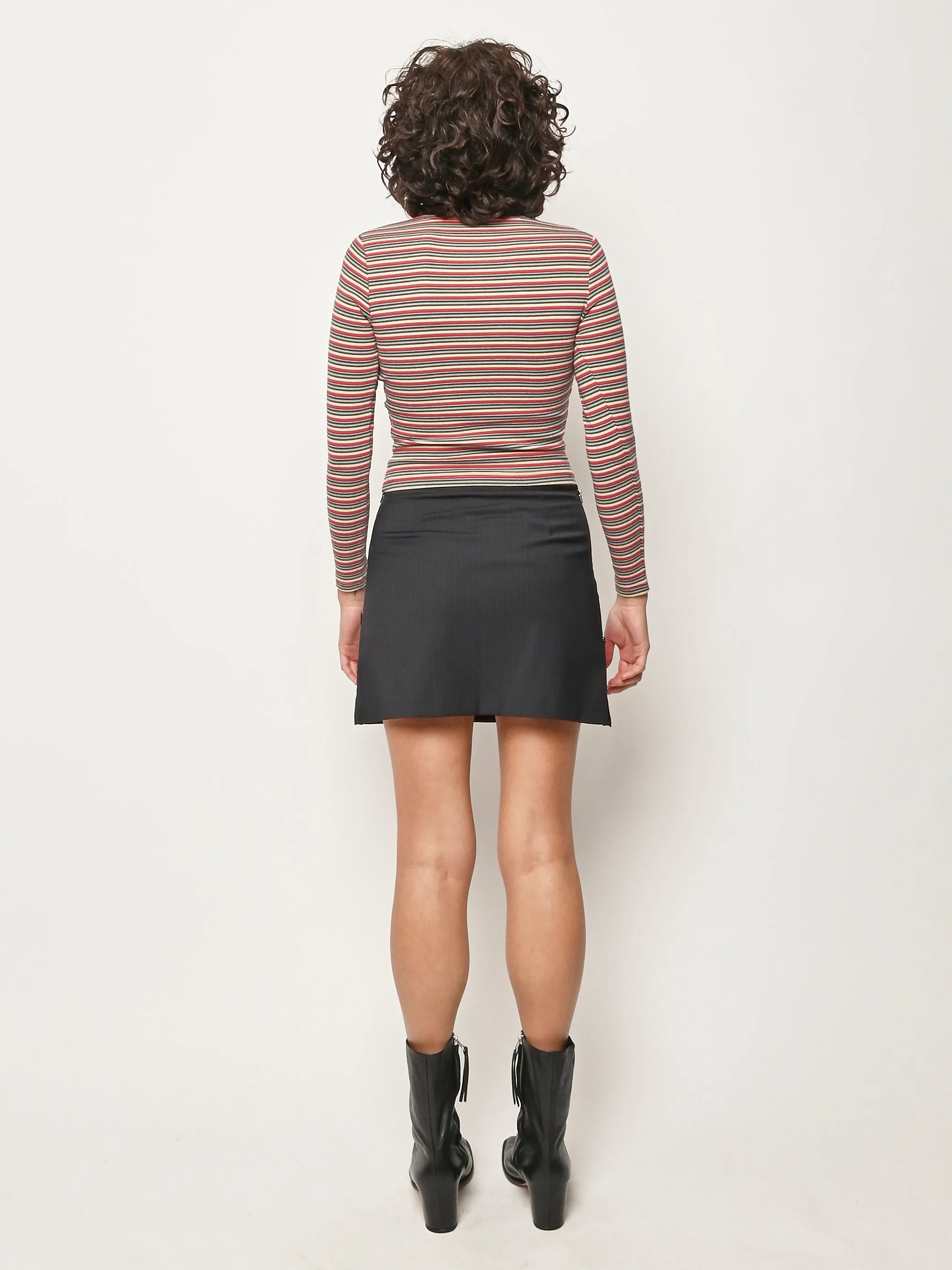 Red Stripe L/S Button Top sold by Frances May Houseline product image thumbnail 5