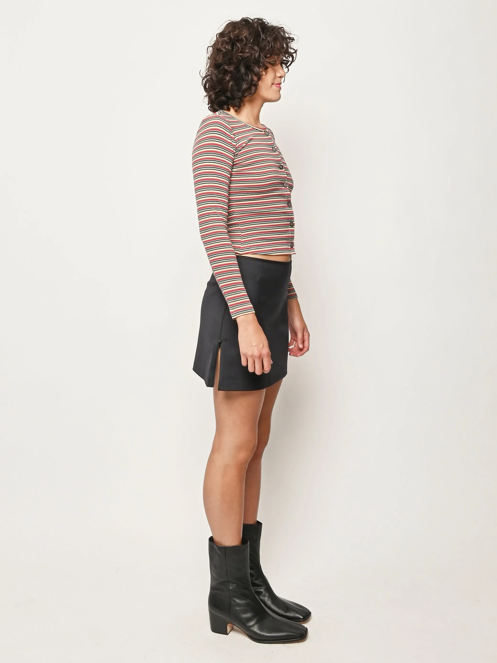 Red Stripe L/S Button Top sold by Frances May Houseline product image thumbnail 4