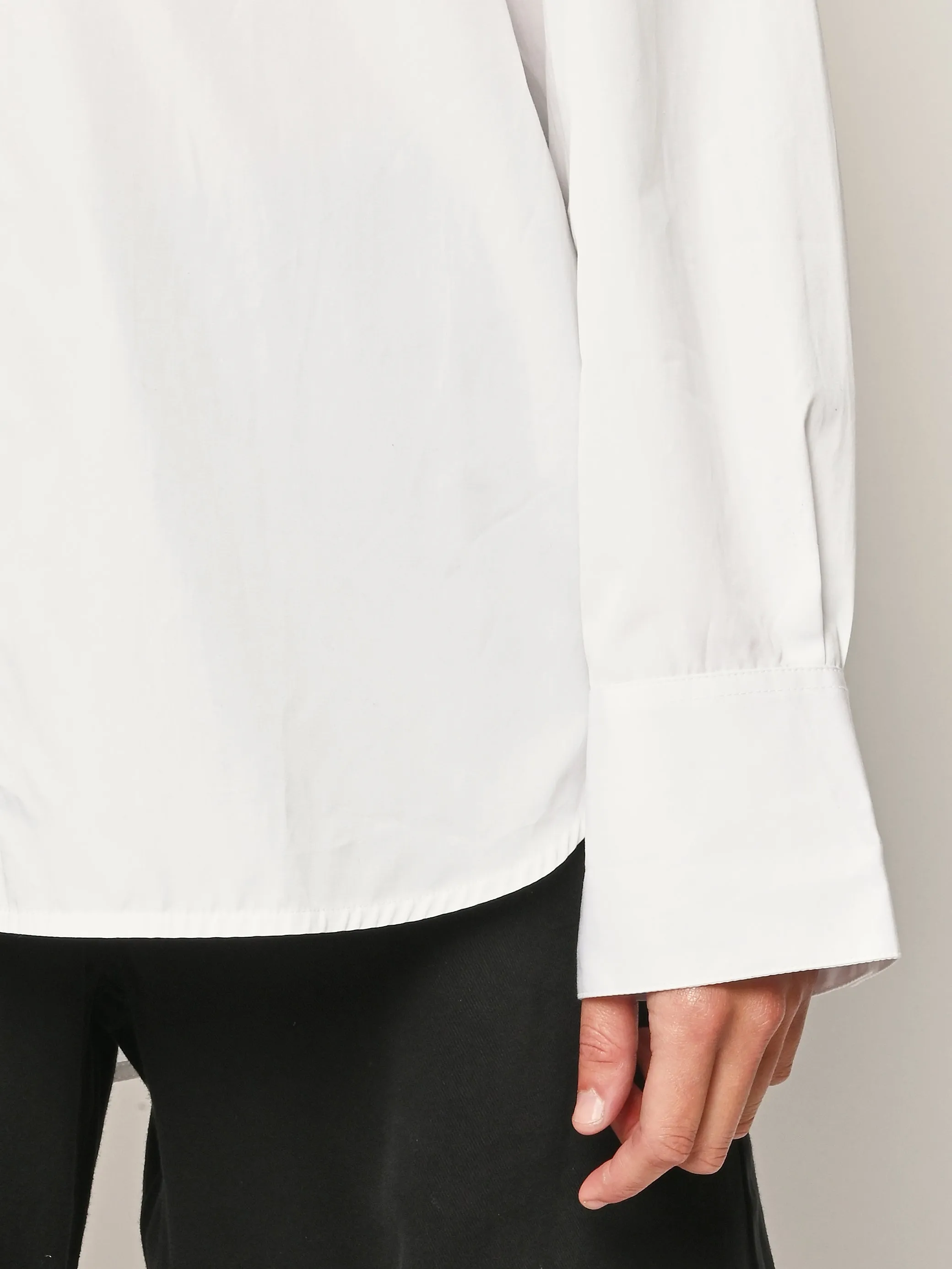 White Boxy Poplin Shirt sold by Frances May Houseline product image thumbnail 4