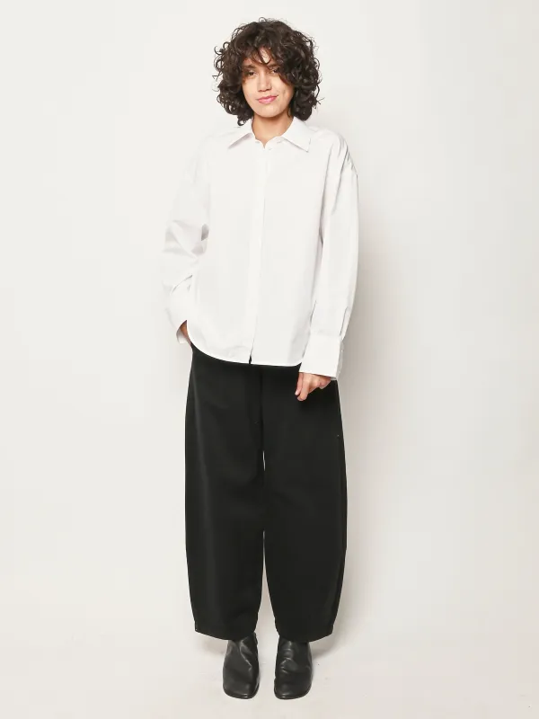 White Boxy Poplin Shirt made by Toteme
