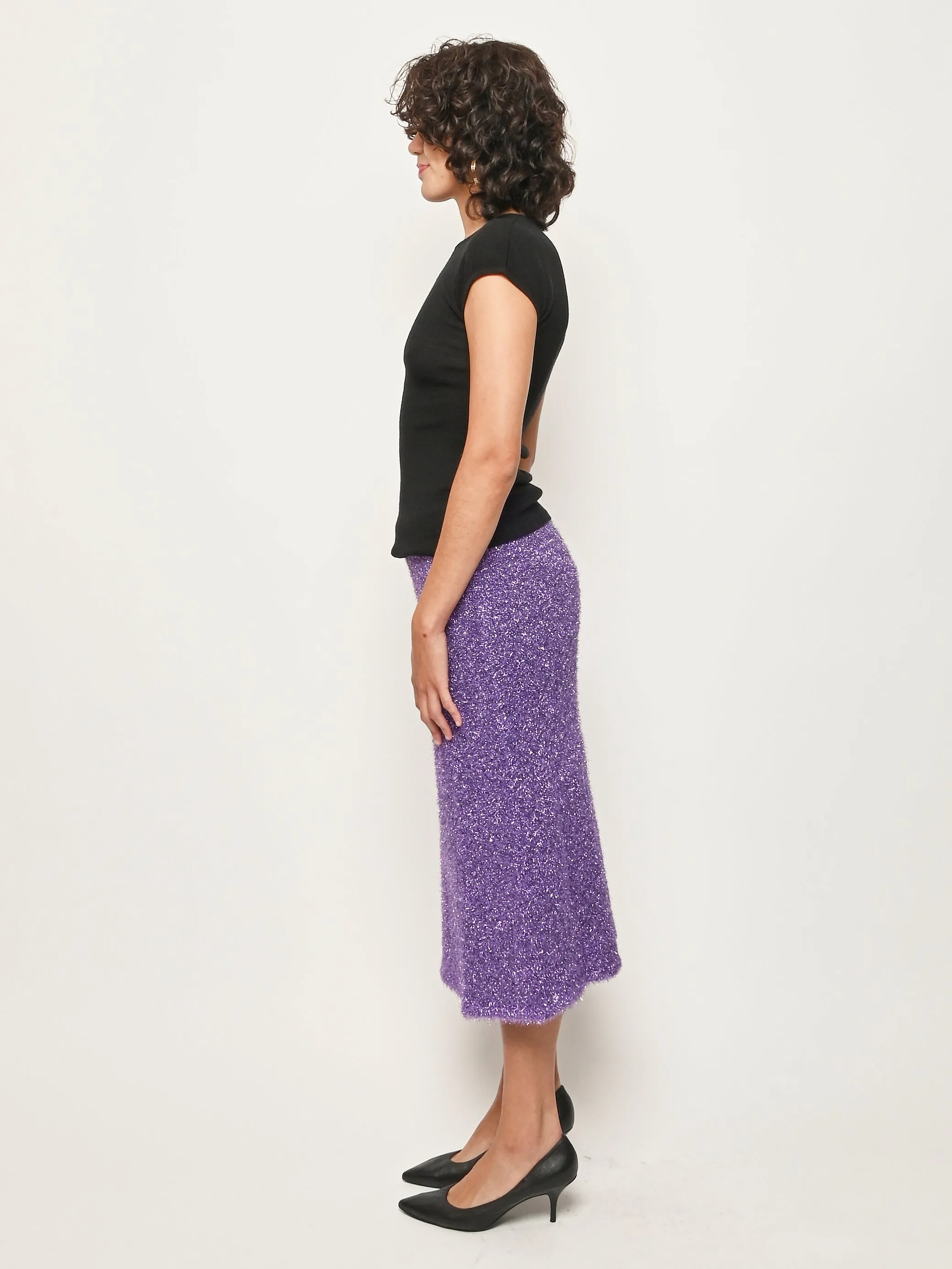 Black Rib Drop Shoulder Tank sold by Frances May Houseline product image thumbnail 4