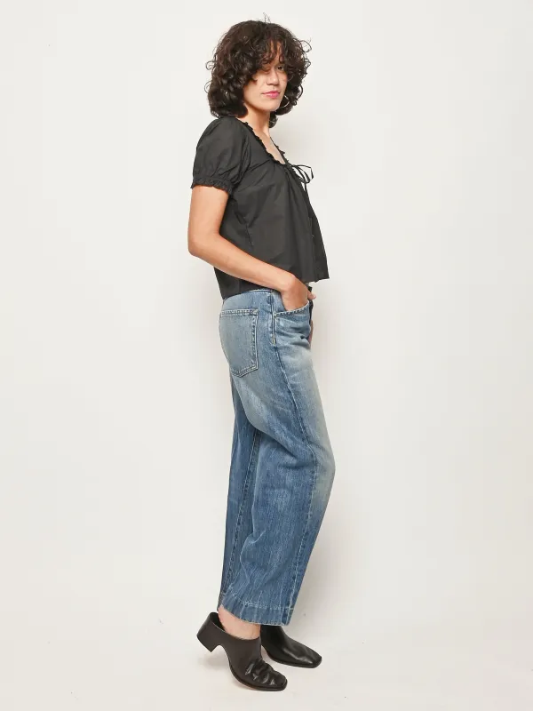 Black Flounced Top made by Deiji Studios