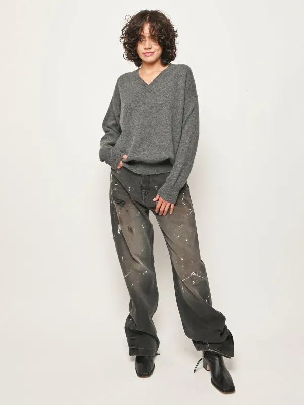 Derby Grey Innes Slouch V-Neck made by &Daughter