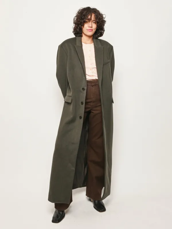 Loden Wool Coating Tailored Mens Coat made by Tibi