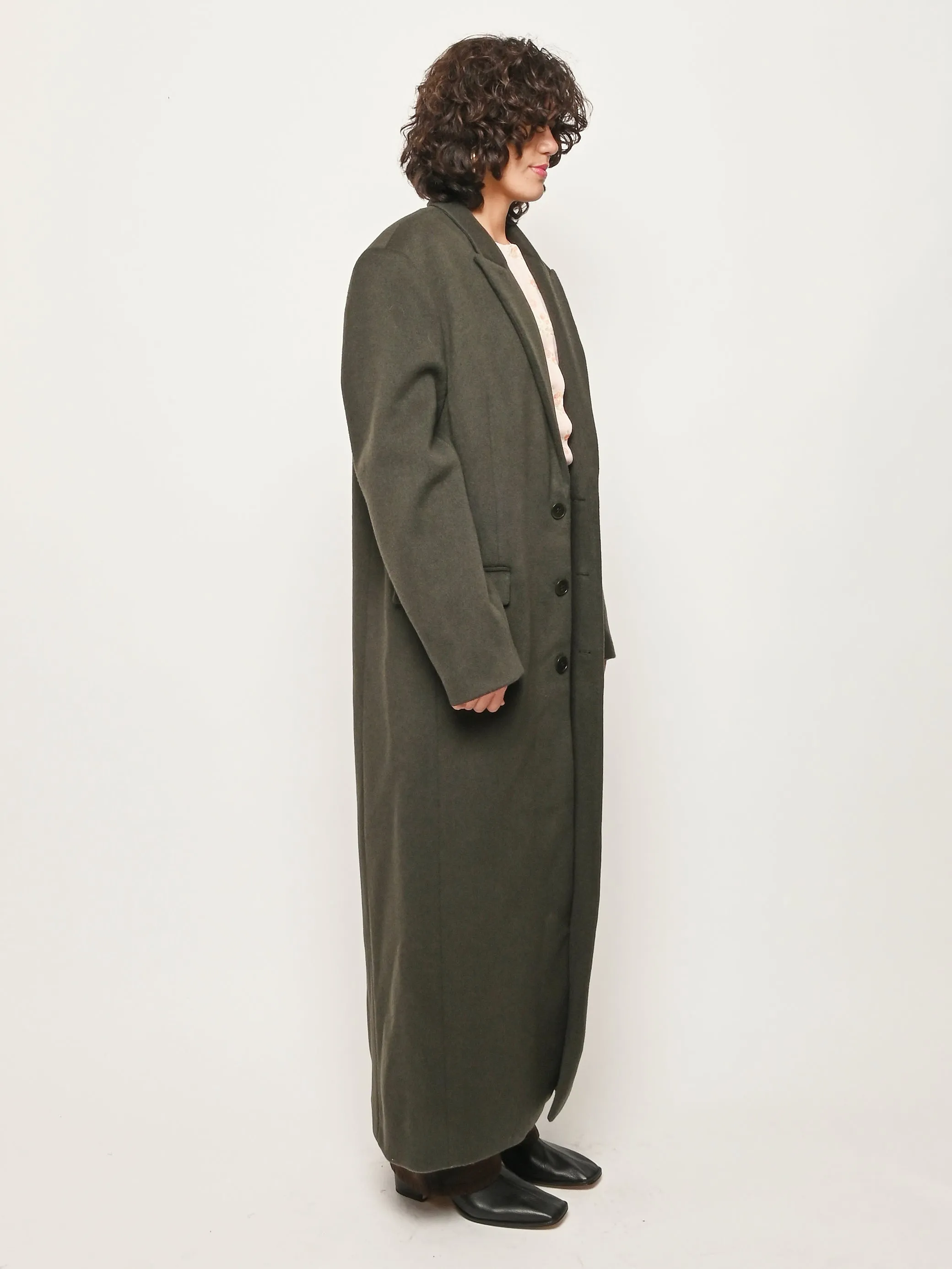Loden Wool Coating Tailored Mens Coat sold by Frances May Houseline product image thumbnail 5