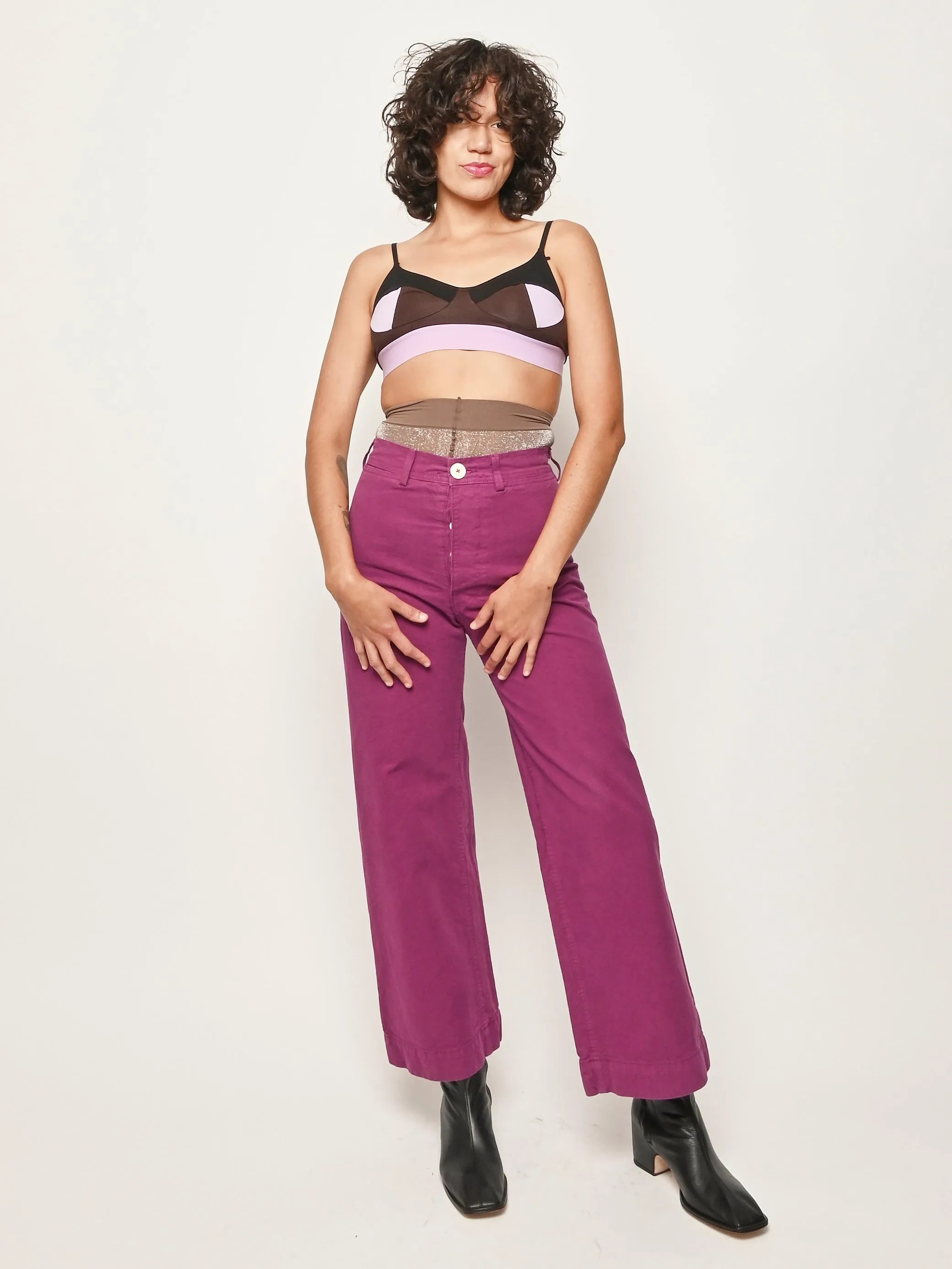 Beet Sailor Pant sold by Frances May Houseline